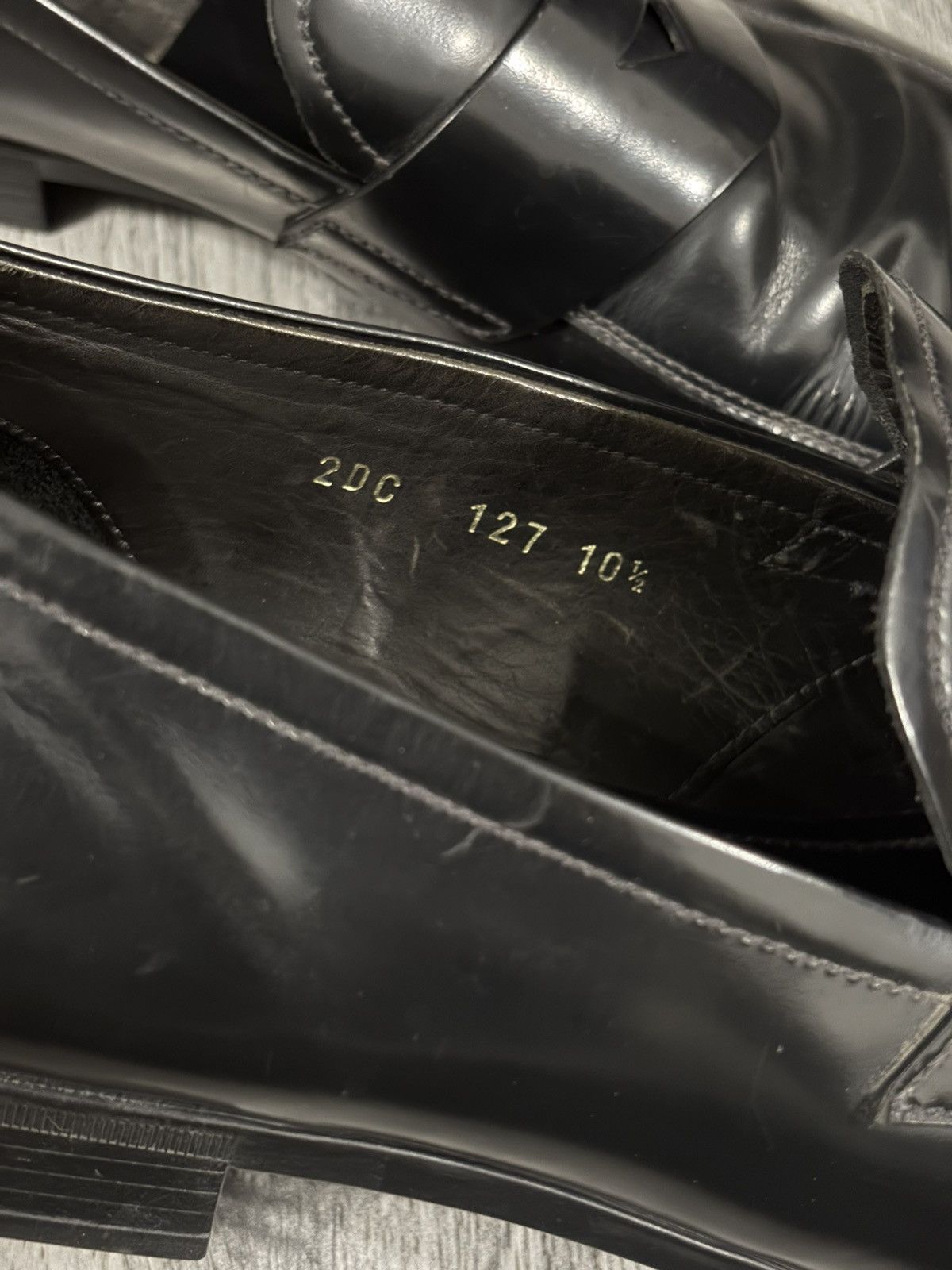 Prada Prada Black Leather Penny Loafers Size US 10.5 / EU 43-44 - 9 Thumbnail