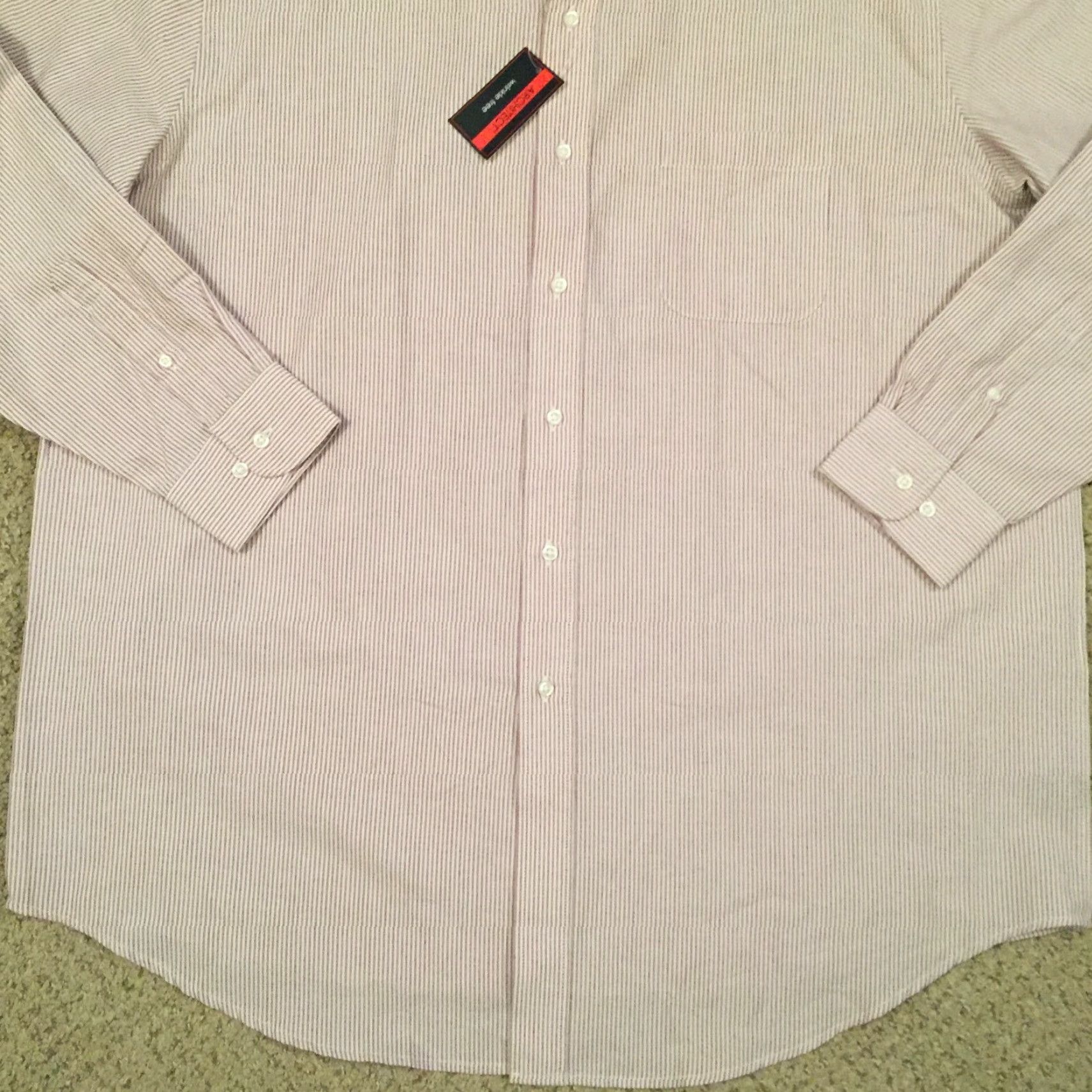 Architect Architect Shirt Mens 2X Red Striped Long Sleeve Button Up New Size US XXL / EU 58 / 5 - 3 Thumbnail