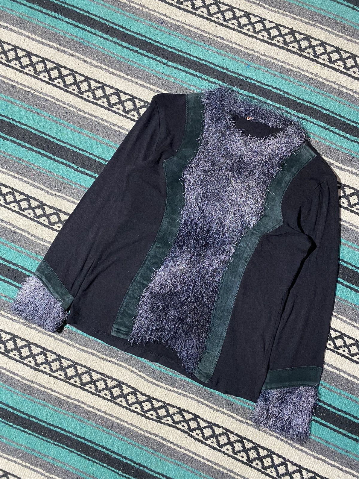 If Six Was Nine 2000s Unknown Brand - Fur Faux Longsleeve Size US S / EU 44-46 / 1 - 2 Thumbnail