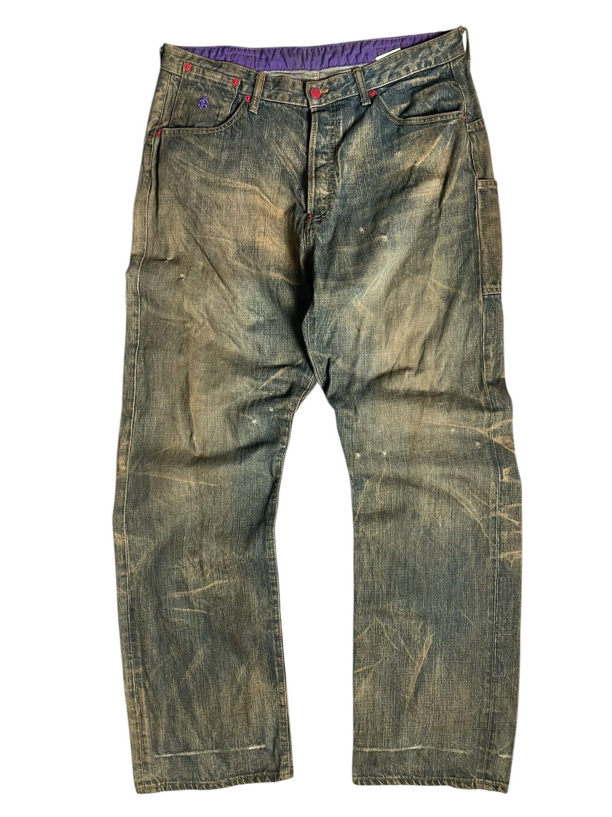 Faded Rustic washed Swagger Jeans