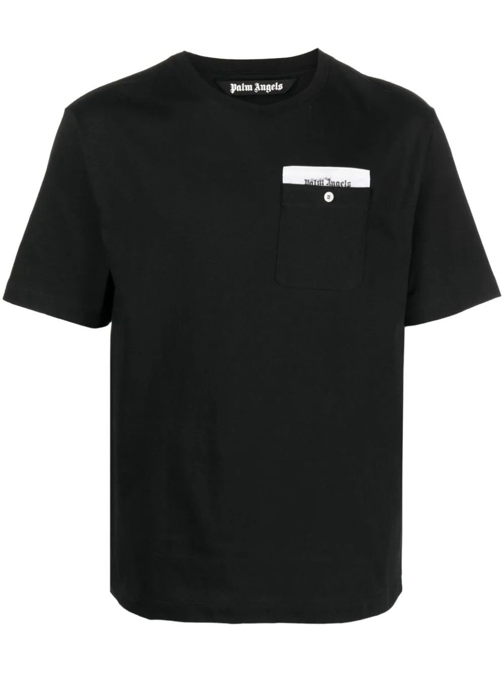 Palm Angels o1y0325 Logo Crewneck T-Shirt in Black Size US M / EU 48-50 / 2 - 1 Thumbnail