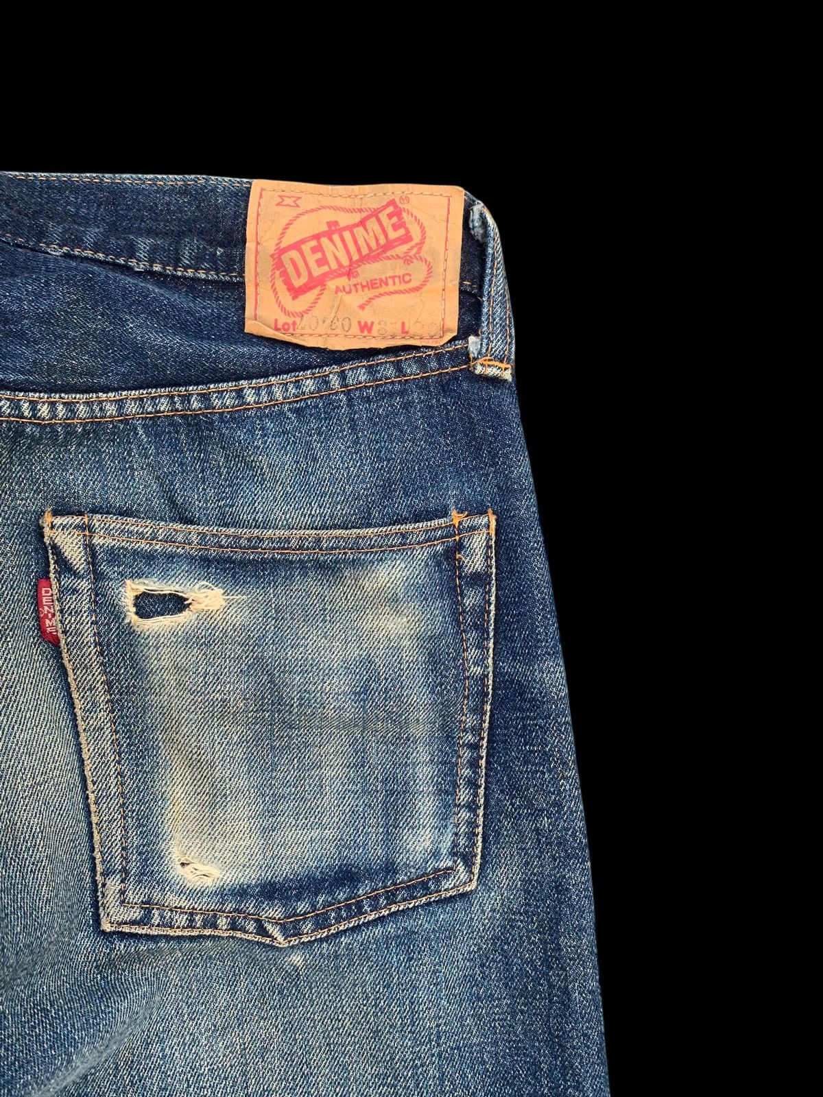 Denime VINTAGE DENIME SELVEDGE RUSTY MUDWASH DISTRESSED DENIM Size US 30 / EU 46 - 13 Thumbnail