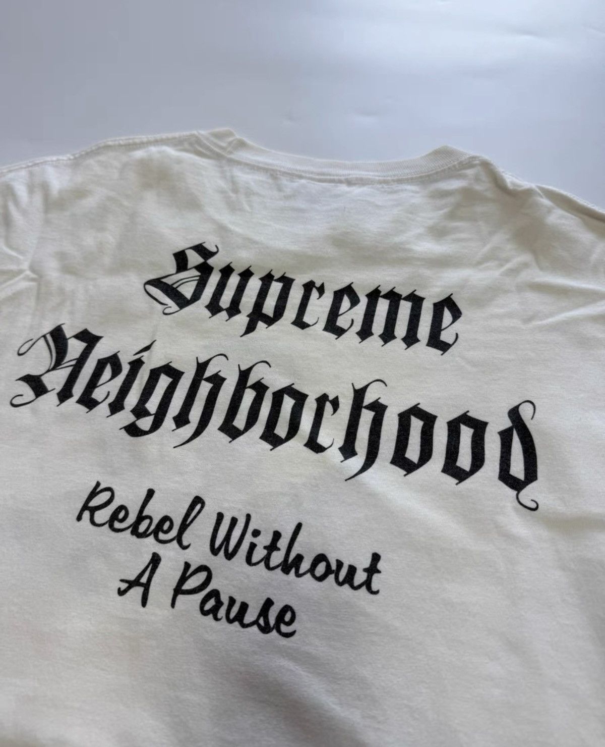 Neighborhood × Supreme Supreme neighborhood nbhd red on White box logo tee t-shirt Size US L / EU 52-54 / 3 - 5 Thumbnail