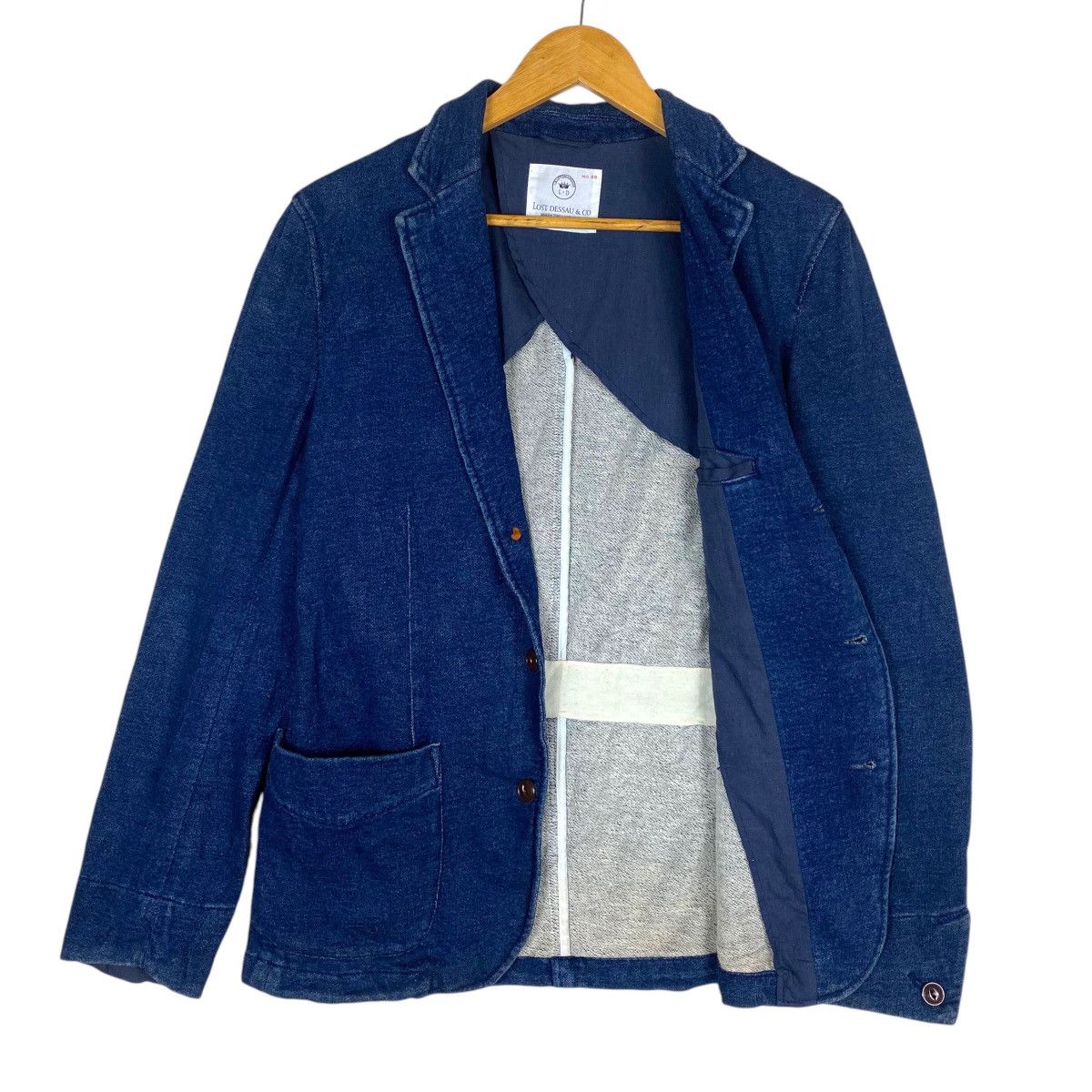 45rpm × Indigo × Japanese Brand 💥LOST DESSAU INDIGO INSPIRED KAPITAL BUTTON JACKET Size US M / EU 48-50 / 2 - 6 Thumbnail