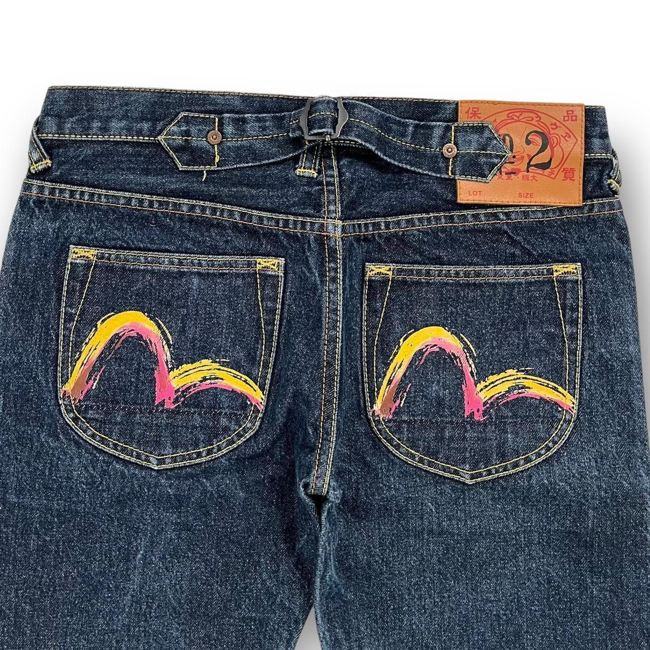 Evisu Evisu Women's Blue and Pink Jeans Size 29" - 2 Thumbnail