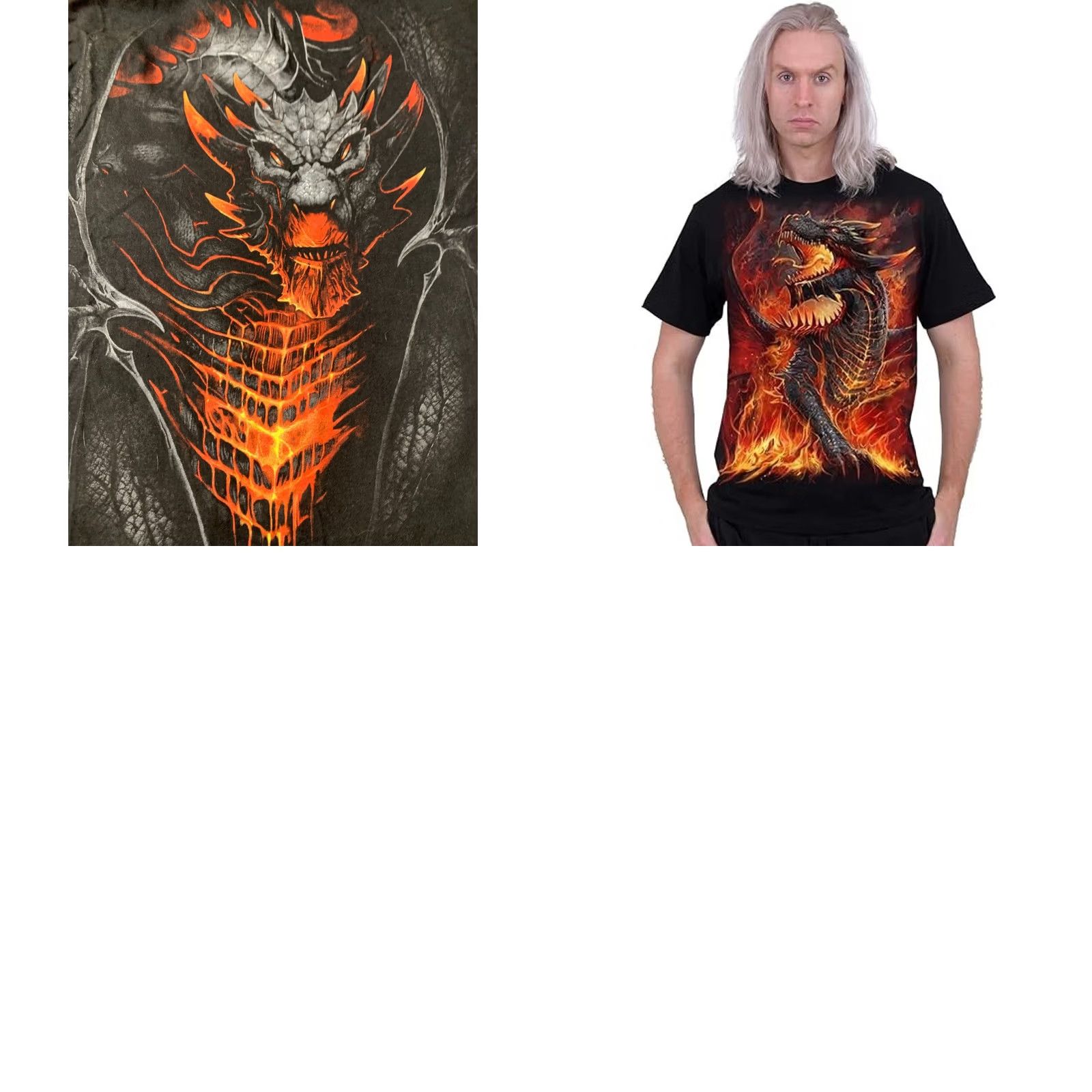 Vintage SPIRAL DRACONIC DRAGON SHIRT Men TSHIRT Tee 2010s Black Size M Short Sleeve Dragon Print Vintage No Size US M / EU 48-50 / 2 - 8 Thumbnail
