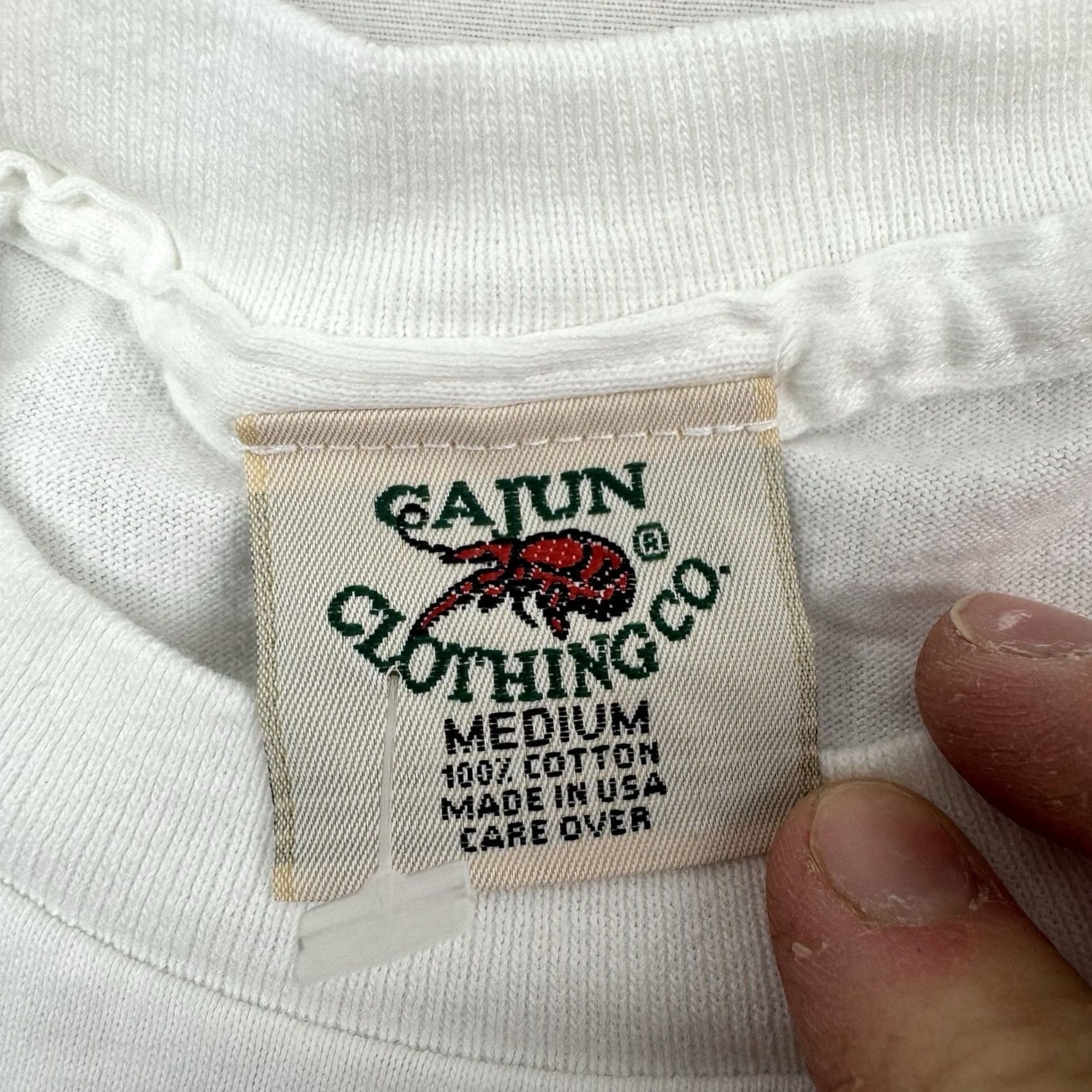 CO VINTAGE Cajun Clothing Co T Shirt Adult Medium White 90s USA Crawfish Mens Size US M / EU 48-50 / 2 - 3 Thumbnail