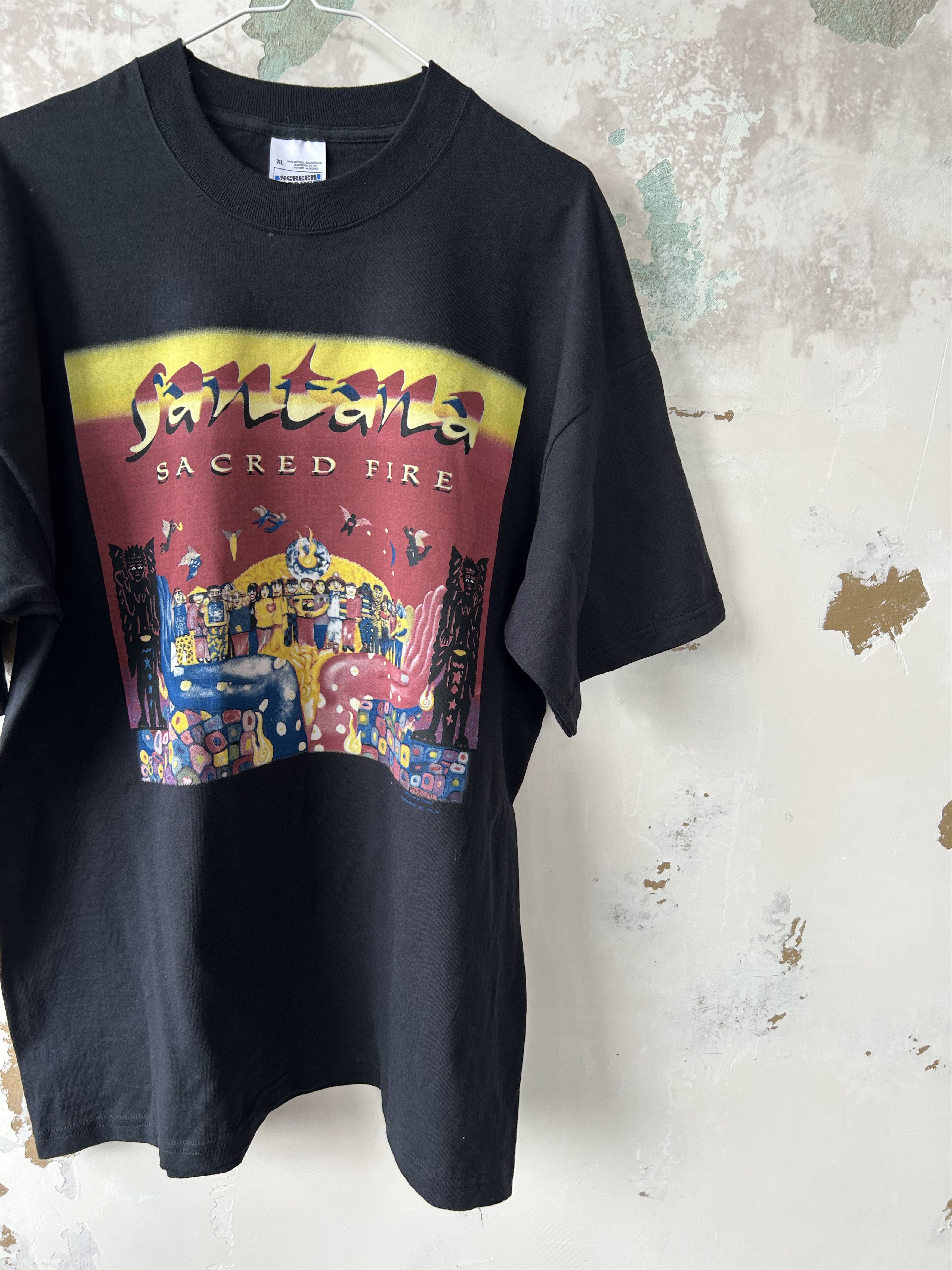 Band Tees Vintage Santana shirt Size US XL / EU 56 / 4 - 2 Thumbnail