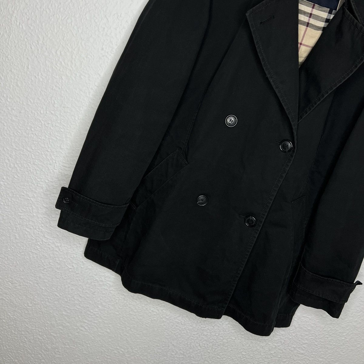 Burberry Burberry London Trench Coat Black Nova Chceck Jacket Size M / US 6-8 / IT 42-44 - 2 Thumbnail
