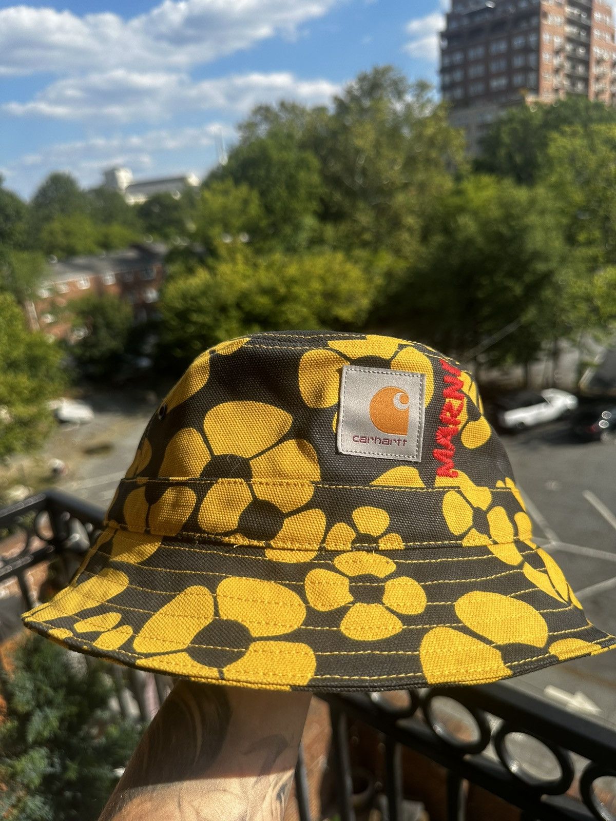 Marni x Carhartt WIP – Floral Bucket Hat Green