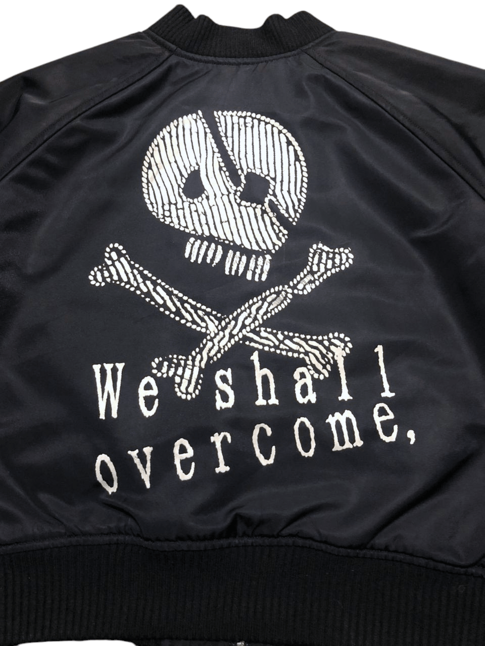 Japanese Brand Vintage k.a.t Cropped Bomber Jacket We Shall Overcome Skull Size M / US 6-8 / IT 42-44 - 4 Thumbnail