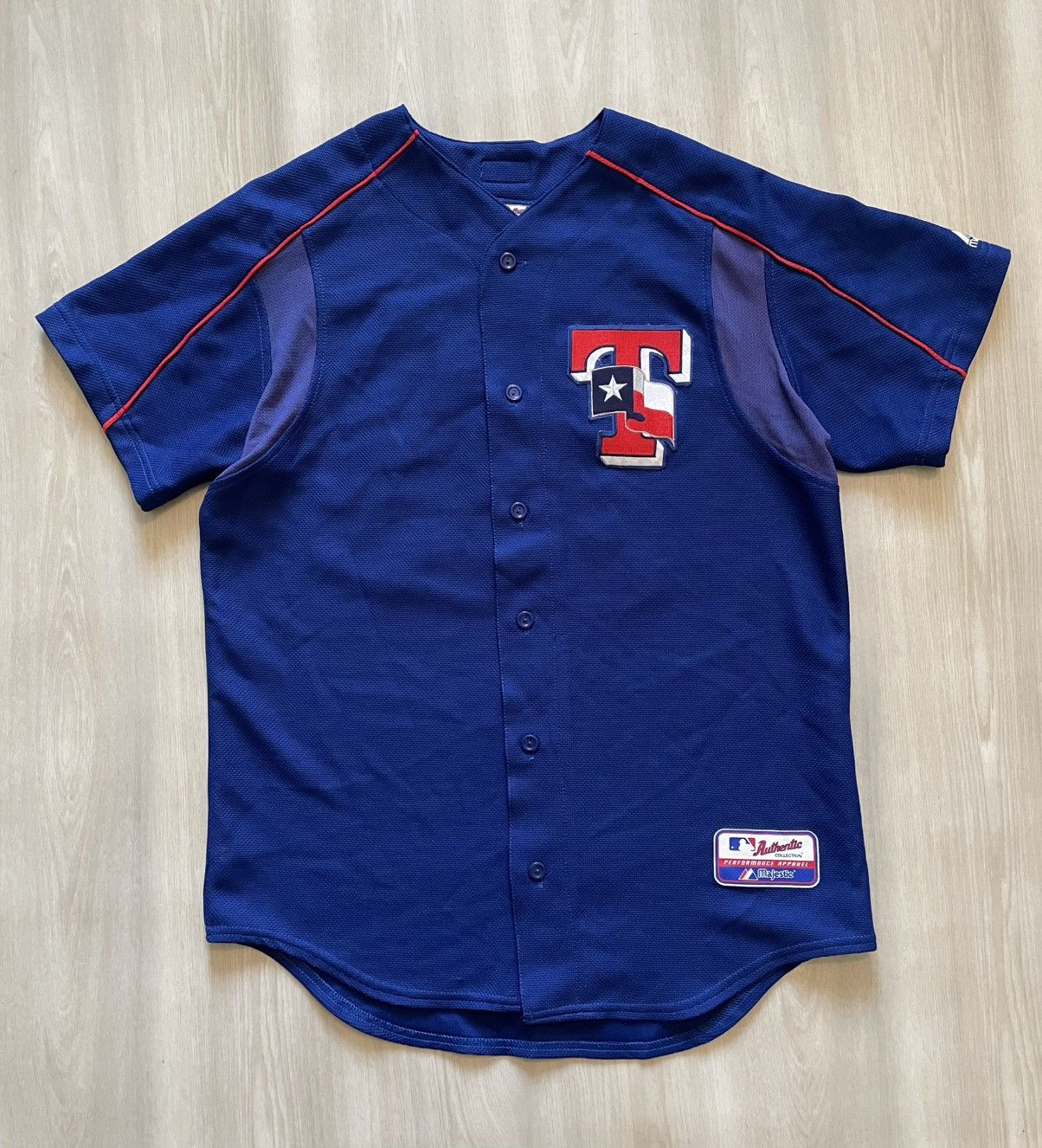 Majestic × Vintage Rare Vintage Texas Rangers Michael Young Majestic Medium Size US M / EU 48-50 / 2 - 2 Thumbnail