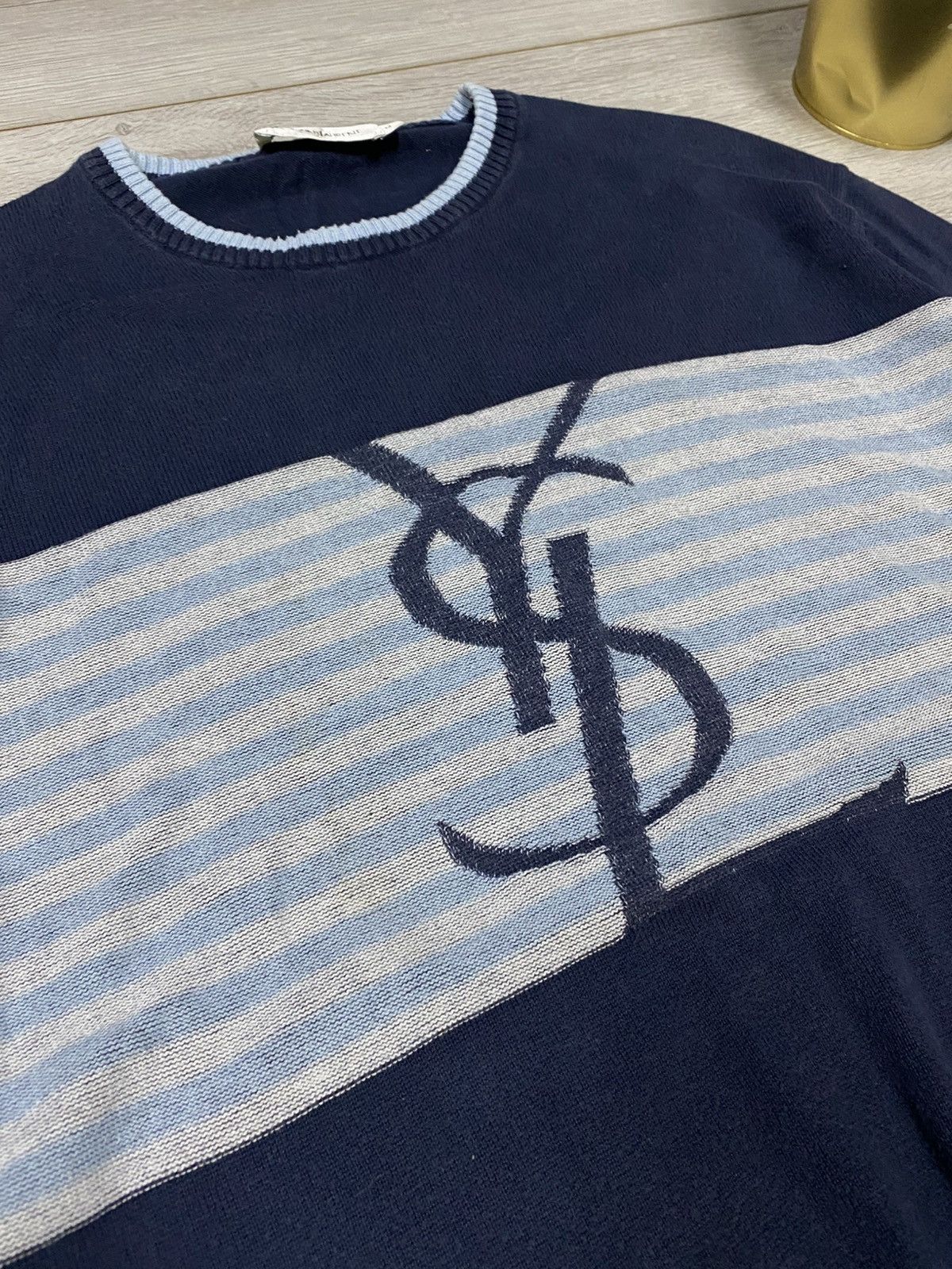 Yves Saint Laurent Yves Saint Laurent big logo YSL vintage sweater pour homme Size US M / EU 48-50 / 2 - 3 Thumbnail