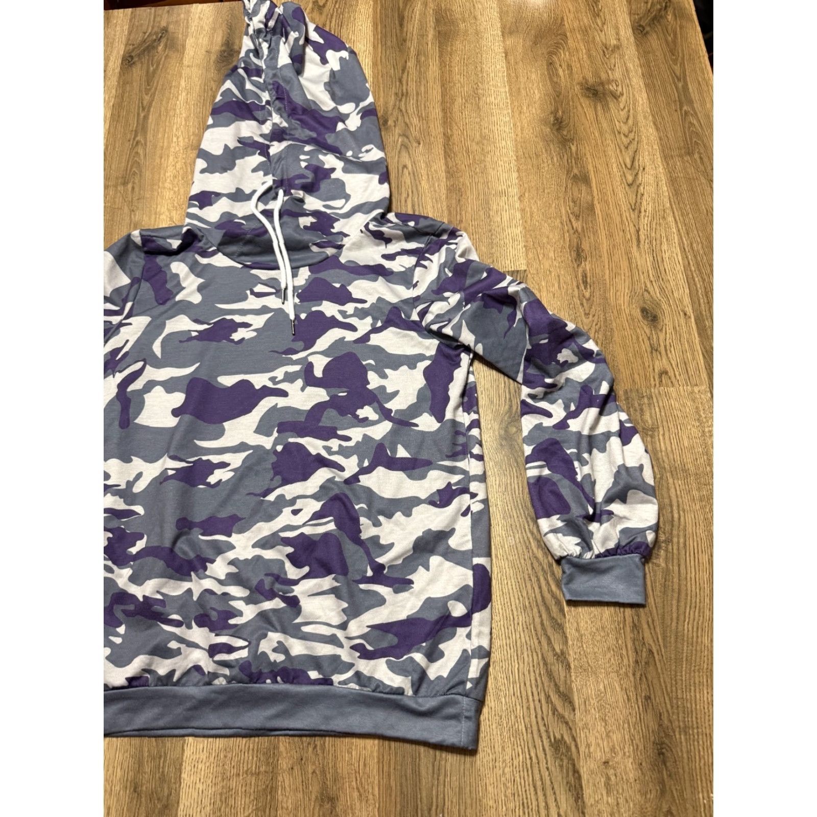 Vintage Misslook Hoodie Women’s Size S Pullover Camouflage Purple Gray White Long Sleeve Casual Activewear Knit Pullover Mens Womens Girls Boys Size S / US 4 / IT 40 - 4 Thumbnail