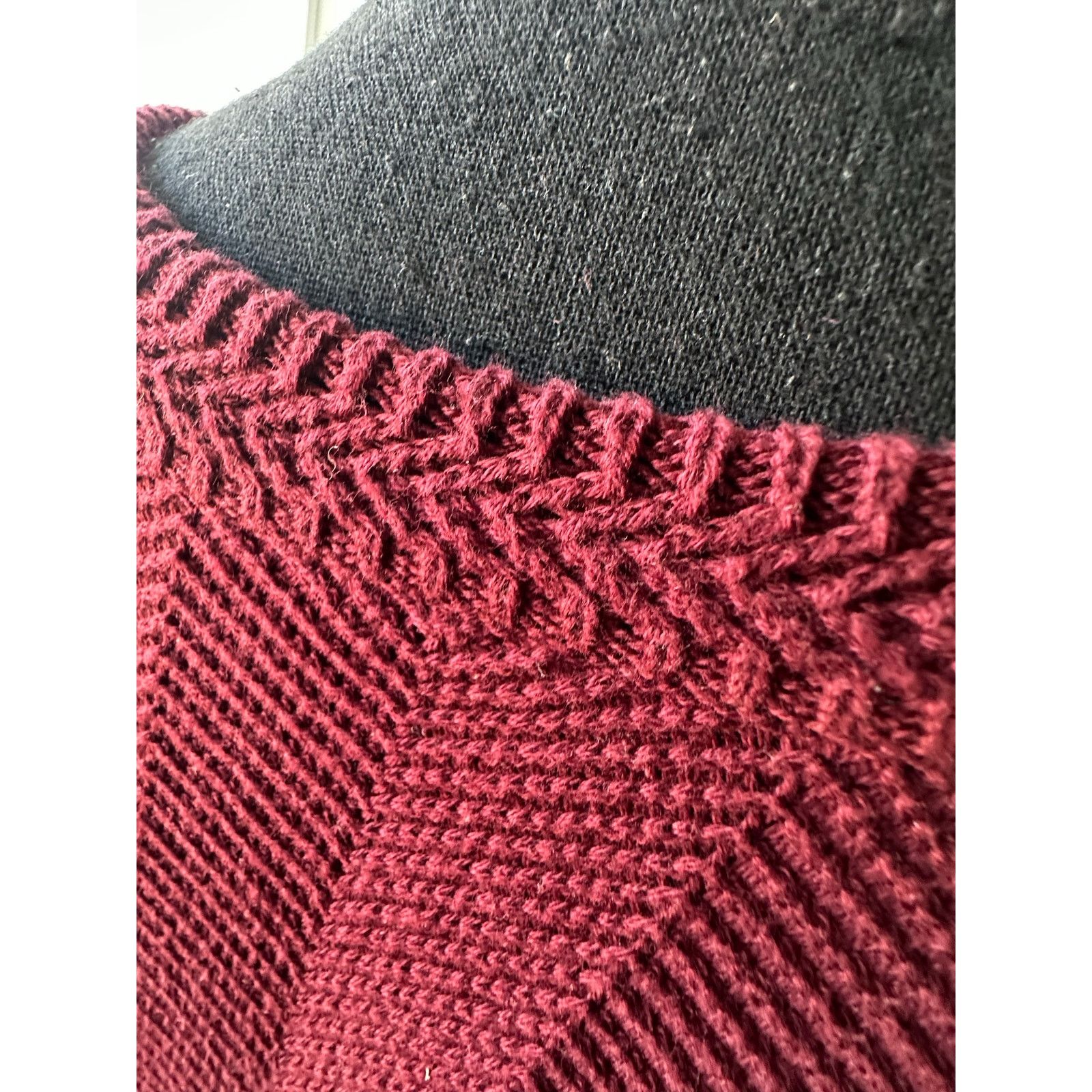 Chaps Ralph Lauren Chaps Ralph Lauren Maroon Crewneck Sweater Knit & Crest Logo Size US M / EU 48-50 / 2 - 2 Thumbnail