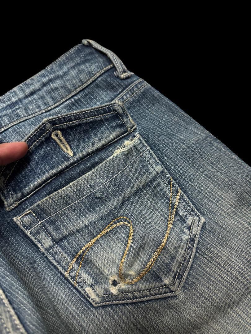 Japanese Brand INSANE 90s Japanese Theoria Bell Bottom Rusty Distress Hard Size US 30 / EU 46 - 19 Thumbnail