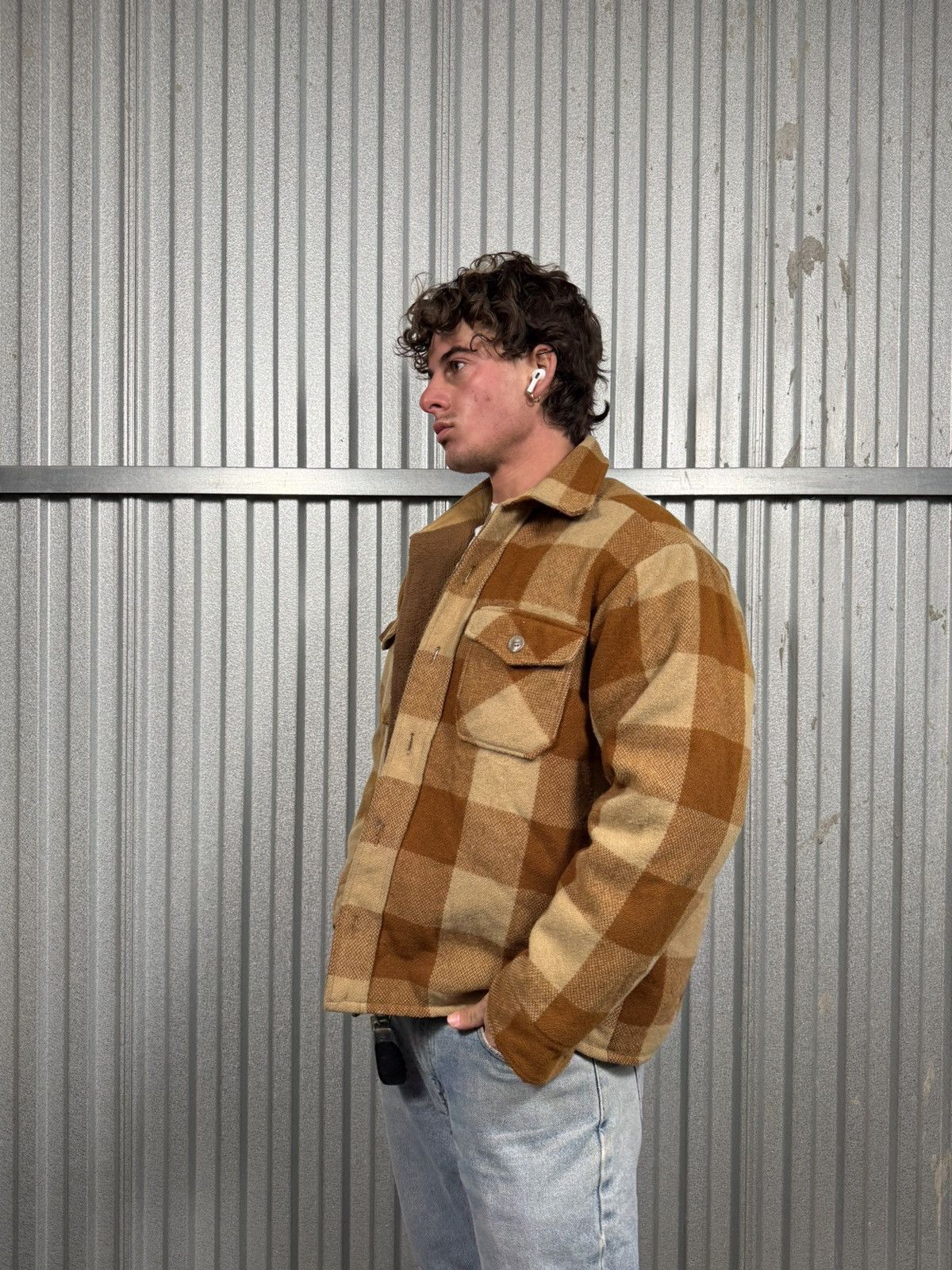 Other 60s Vintage Woolrich Plaid Fleece Western Jacket Size US L / EU 52-54 / 3 - 3 Thumbnail