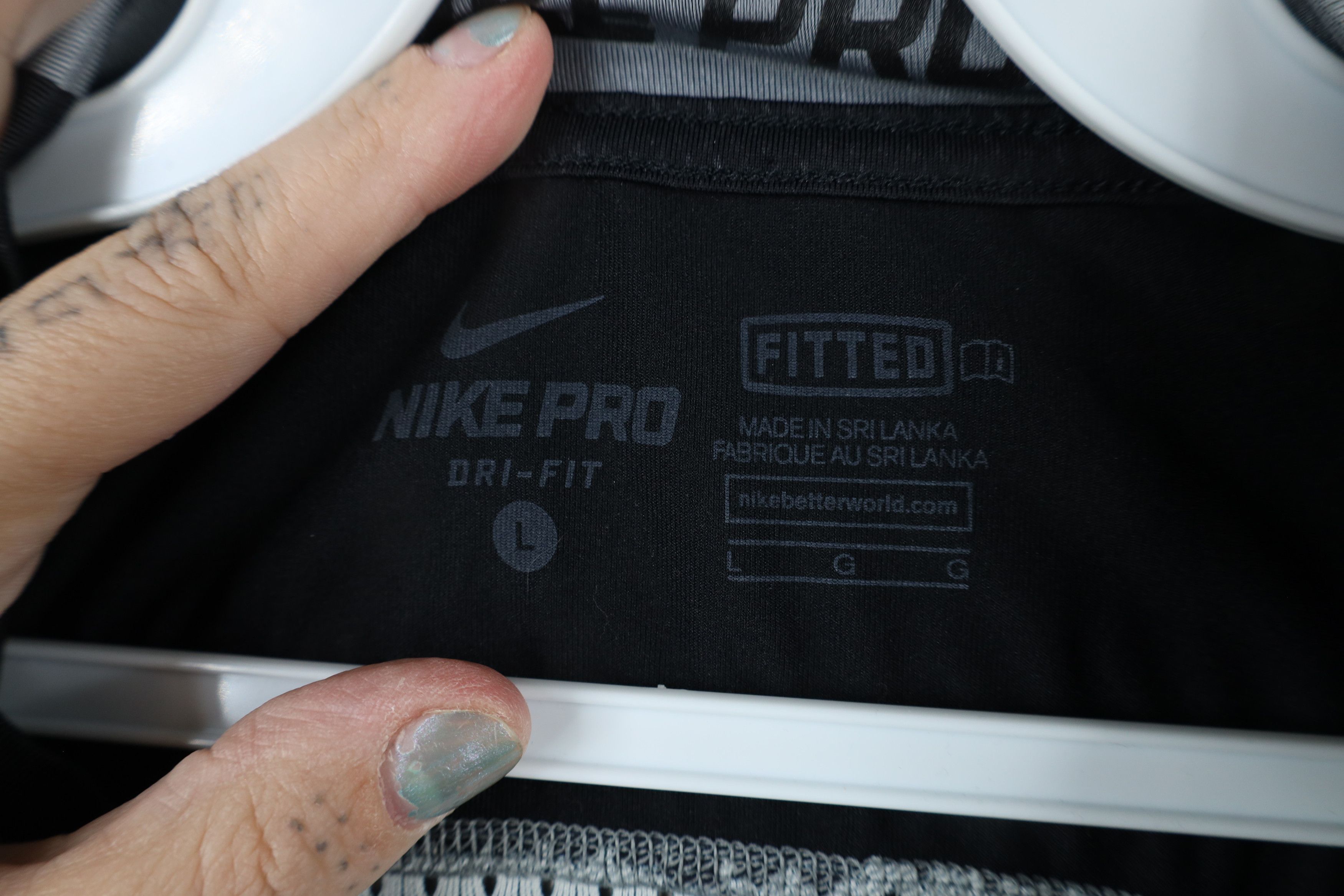 Nike × Vintage Nike Pro Compression Fitted Gym Training T-Shirt Black Size US L / EU 52-54 / 3 - 7 Thumbnail