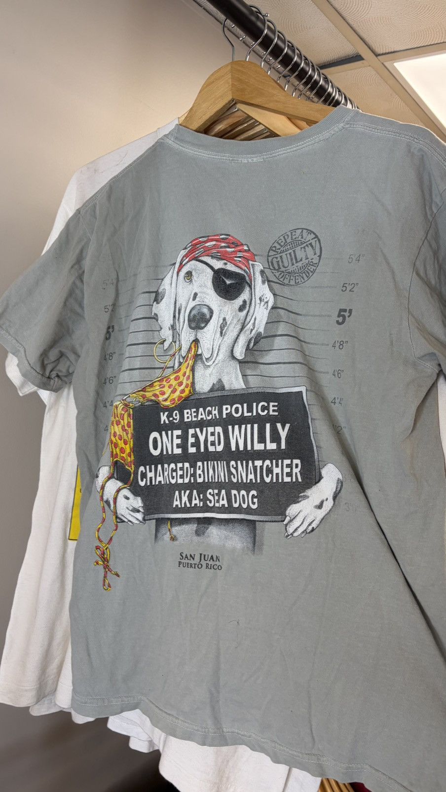 Comfort Colors Sea Dog Arrested T-Shirt - Olive Size US M / EU 48-50 / 2 - 2 Thumbnail