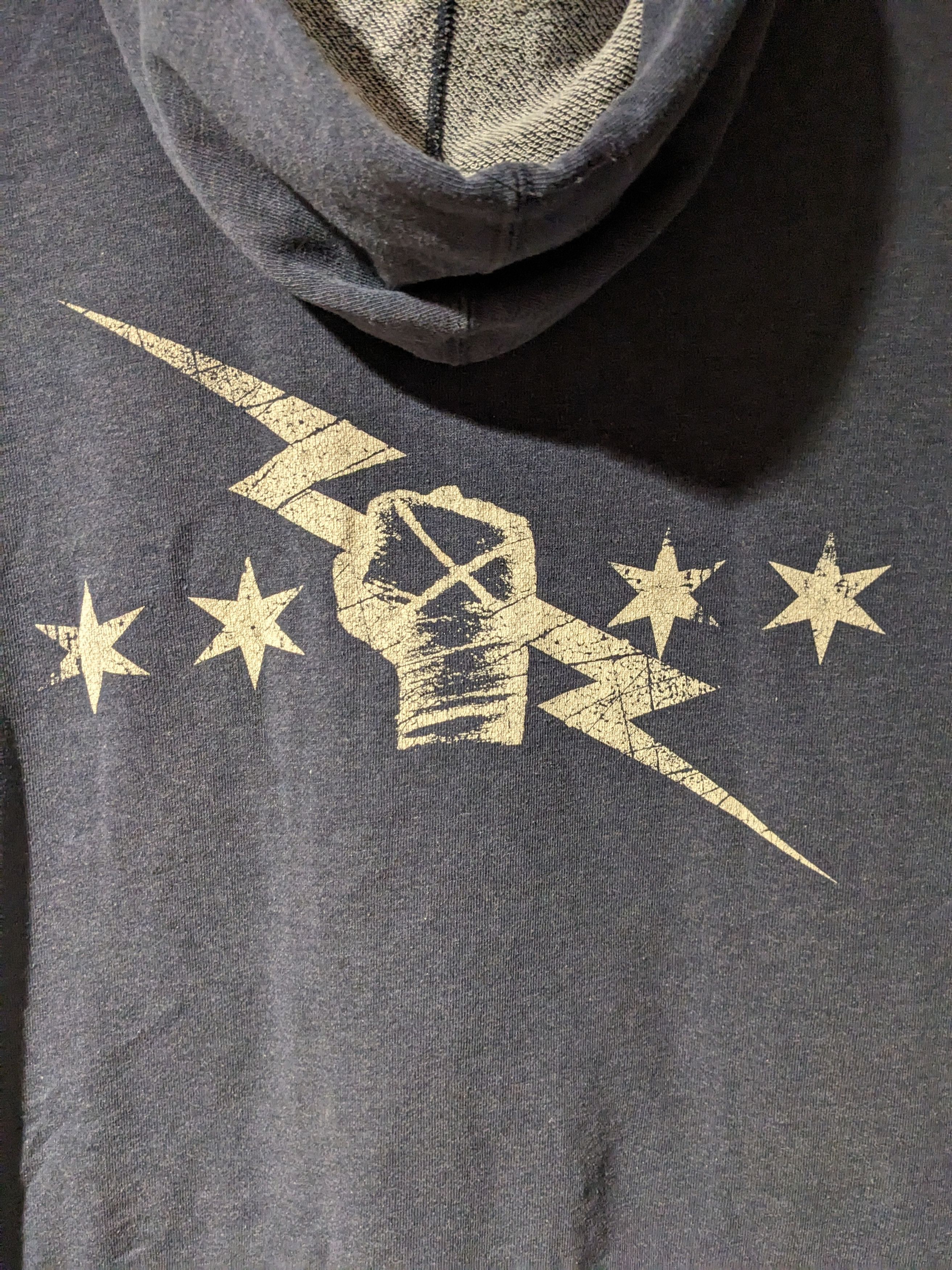 Vintage × WWE Vintage CM Punk WWE Wrestling Uprising Lightning Zip Hoodie Size M / US 6-8 / IT 42-44 - 2 Thumbnail