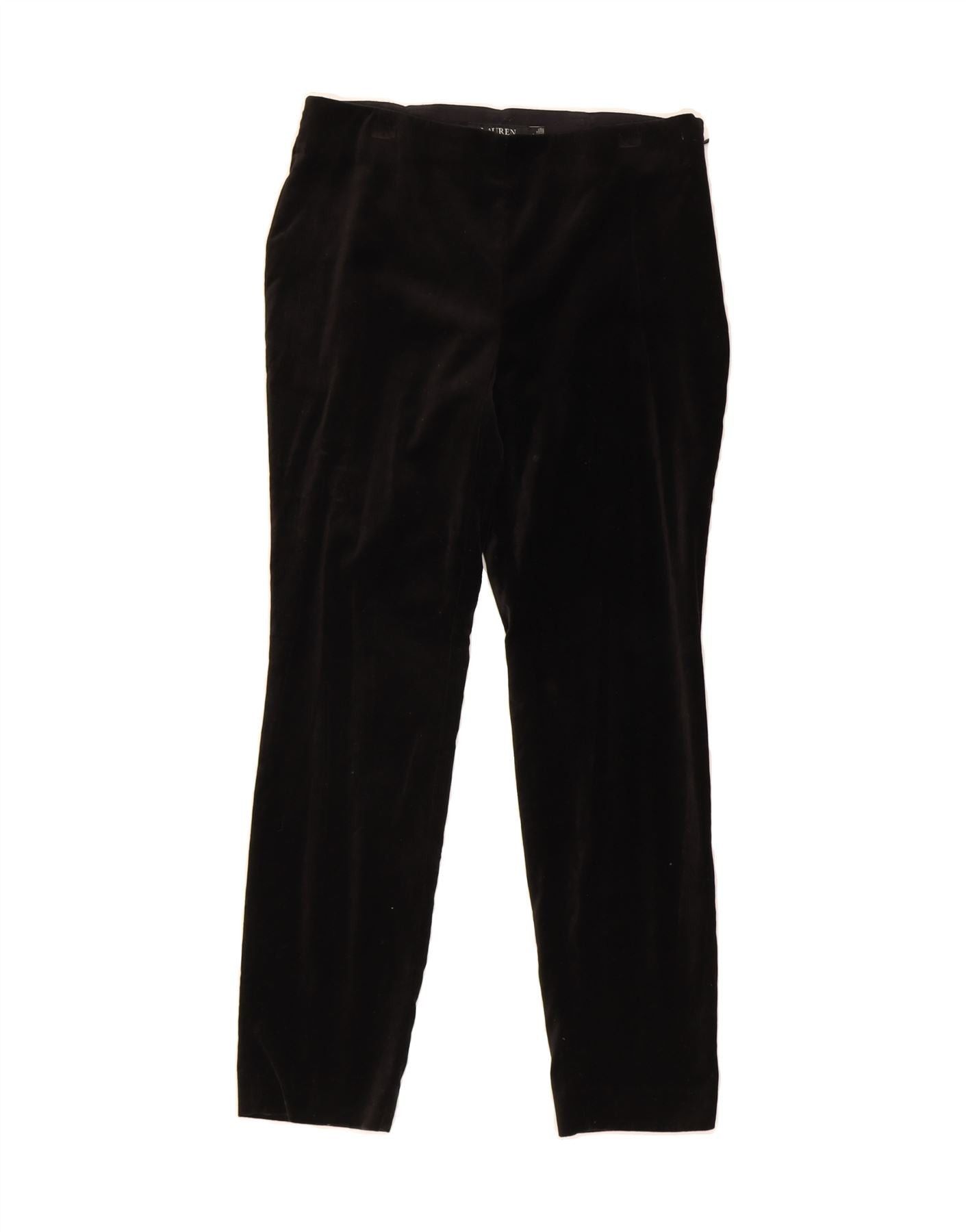 Ralph Lauren Womens Slim Casual Trousers US 4 Small W27 L27 Black Cotton Size 25" / US 0 / IT 36 - 1 Thumbnail