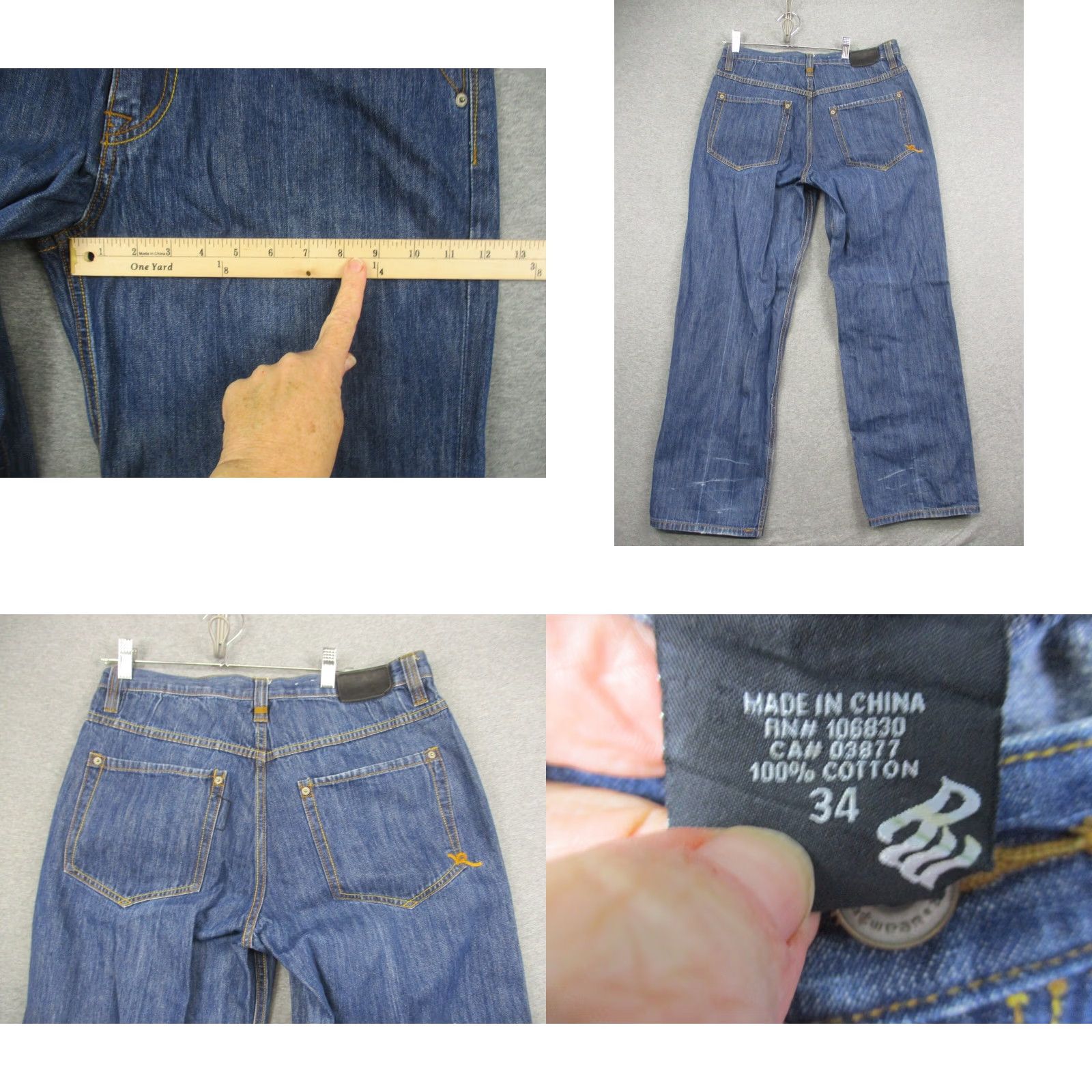 Rocawear Rocawear Jeans Men 34x32 Baggy Loose Fit Blue Wash Denim Hip Hop Y2K Distressed Jeans Mens 34x32 Blue Rocawear Distressed Jeans Size US 34 / EU 50 - 8 Thumbnail