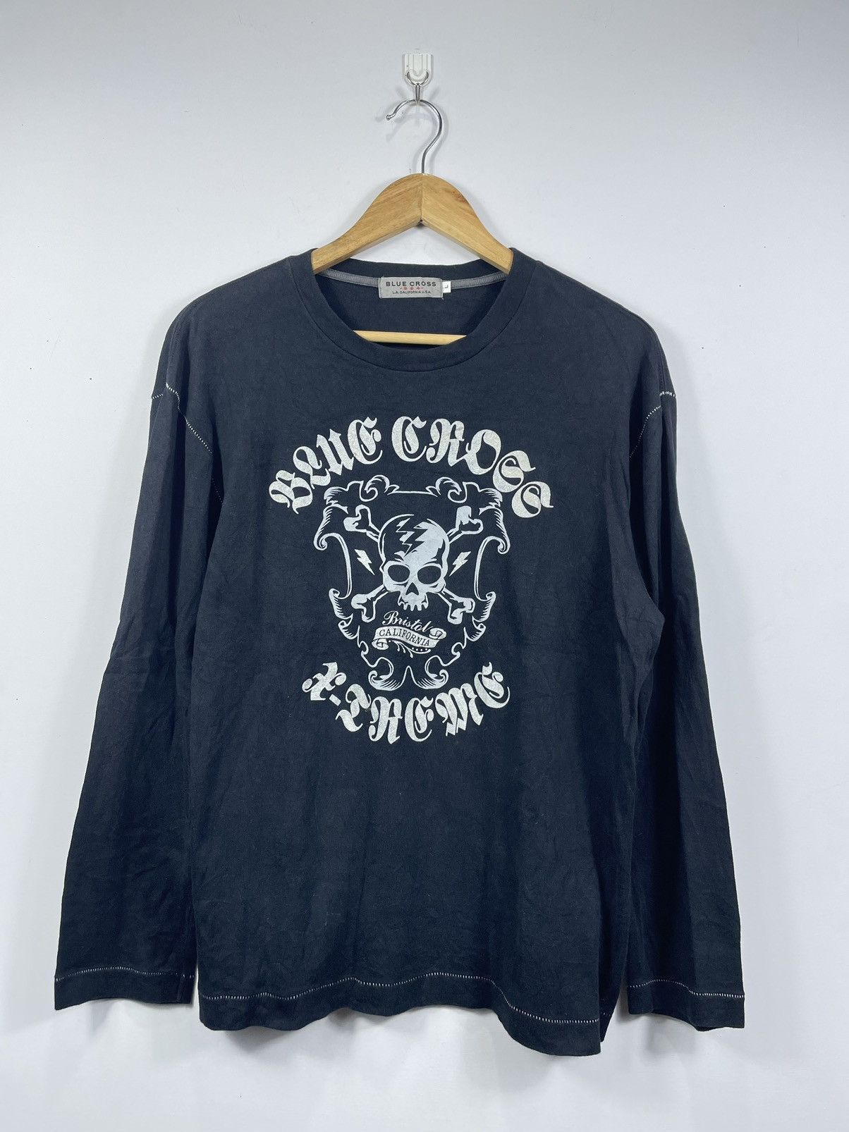 トップス if six was nine back cross long sleeve Hysteric Glamour × If Six Was Nine × Japanese Brand Blue Cross