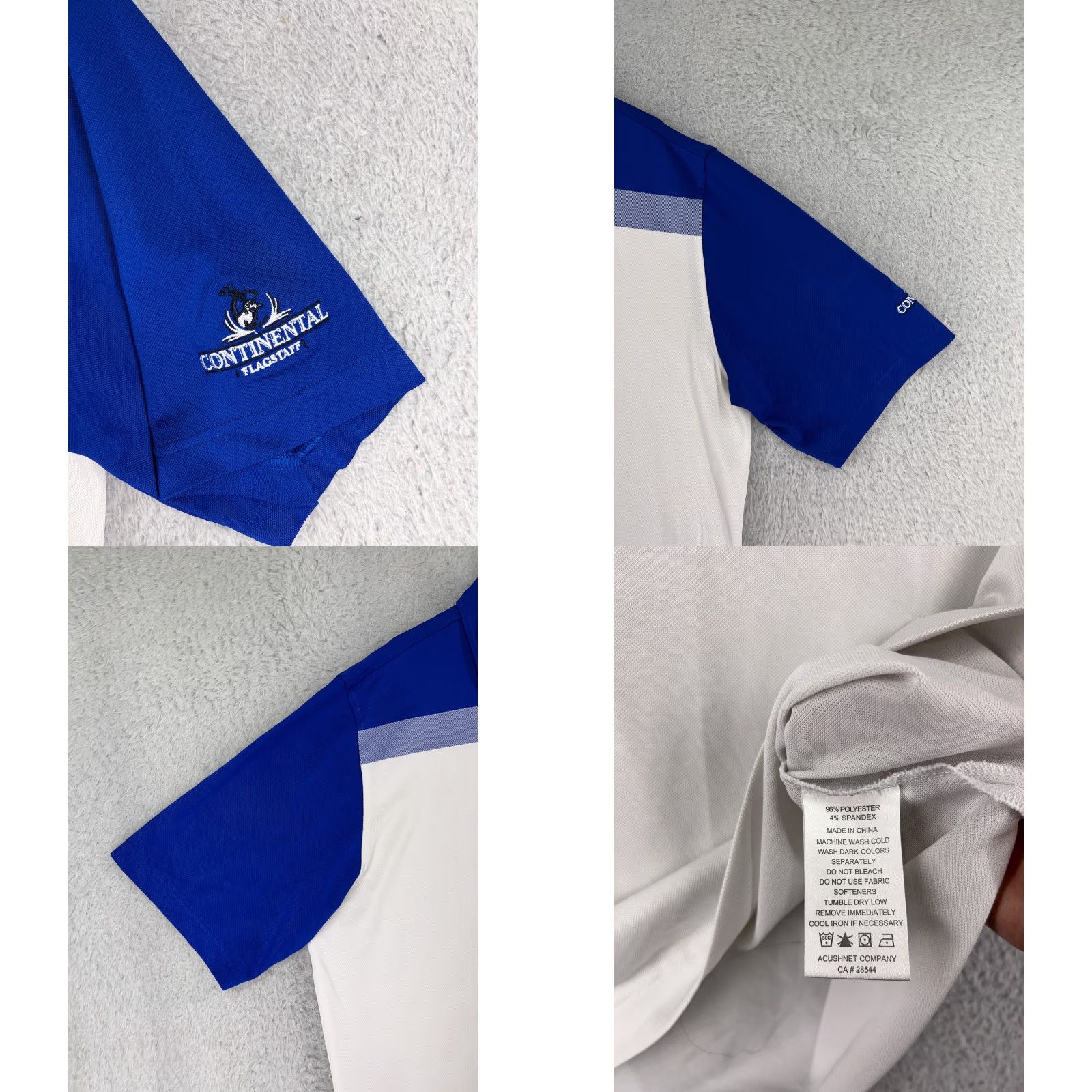 Footjoy FootJoy Polo Shirt Mens XL White Colorblock Stretch Polyester Spandex Golf Golfers Sports Modern American Casual Size US XL / EU 56 / 4 - 8 Thumbnail