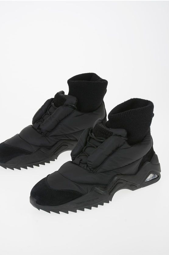 Pre-owned Maison Margiela Mm22 Fabric Puffer Sneakers In Black