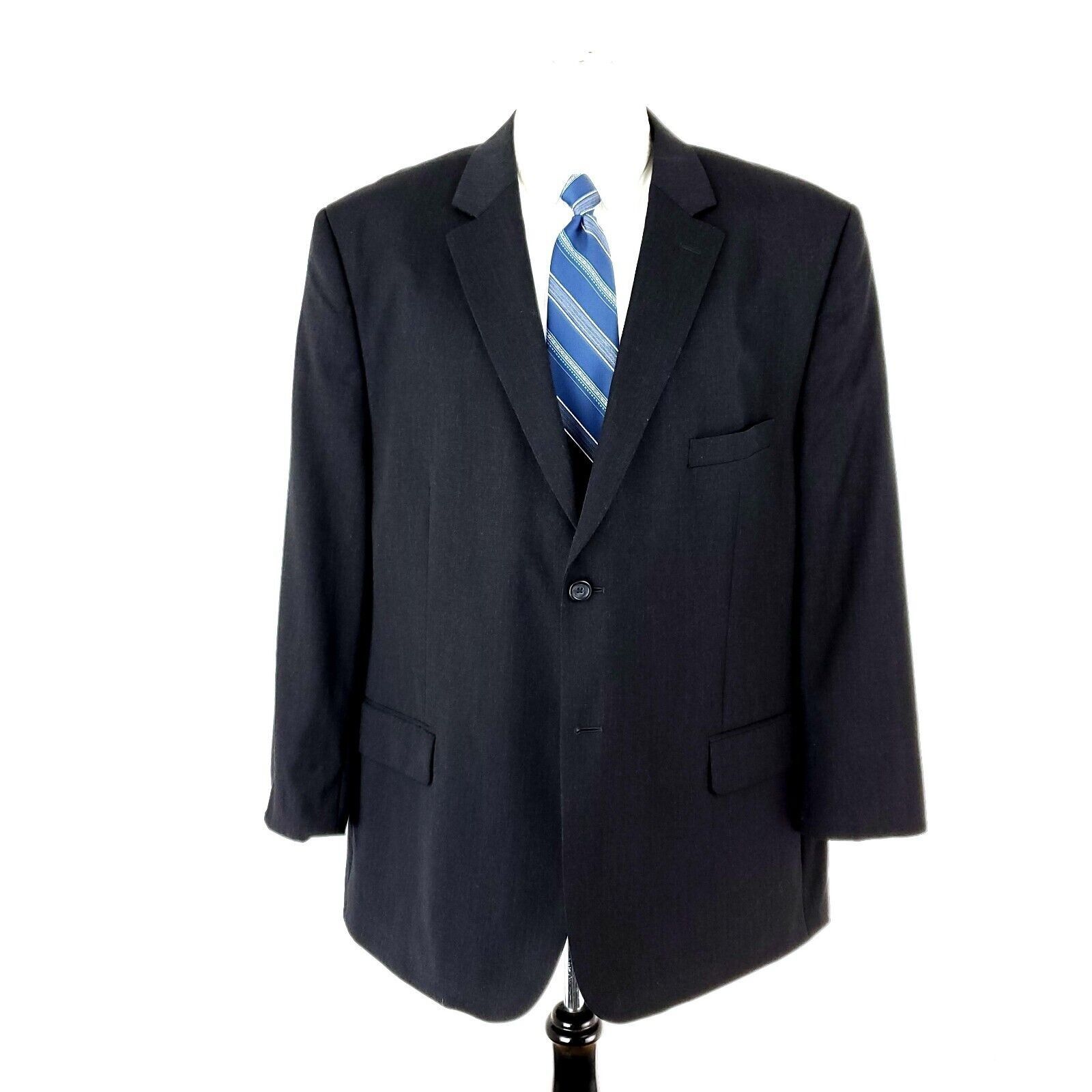 Pronto Uomo Pronto Uomo Wool 2 Button Blazer 48L Gray Size 48L - 3 Thumbnail