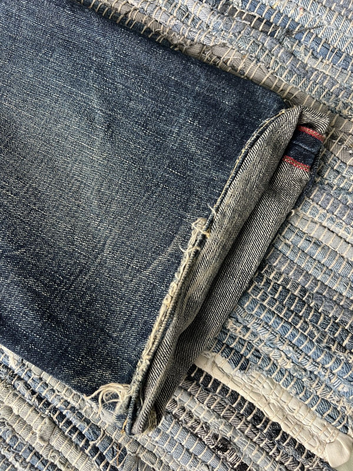 Samurai Jeans Vintage Jett Rink Texas 🇯🇵 Beautiful Fade Wear Selvaged Denim Size US 33 - 12 Thumbnail