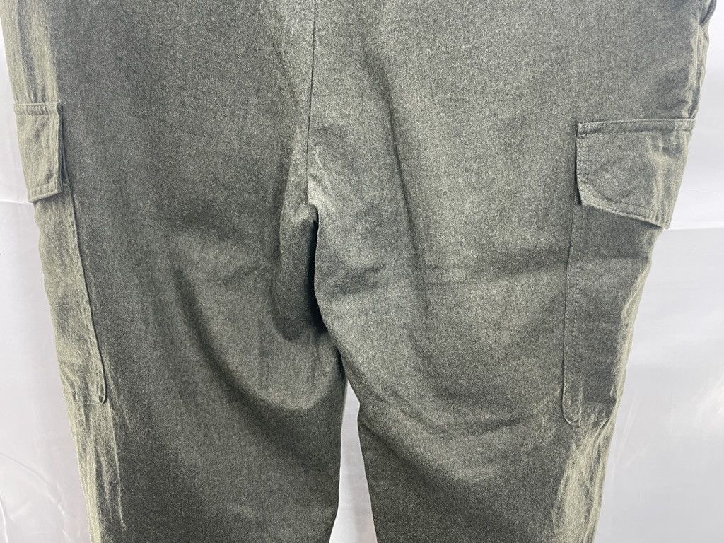 Brunello Cucinelli BRUNELLO CUCINELLI Green Flannel Wool Flat Front Cargo Pants Size US 36 / EU 52 - 10 Thumbnail