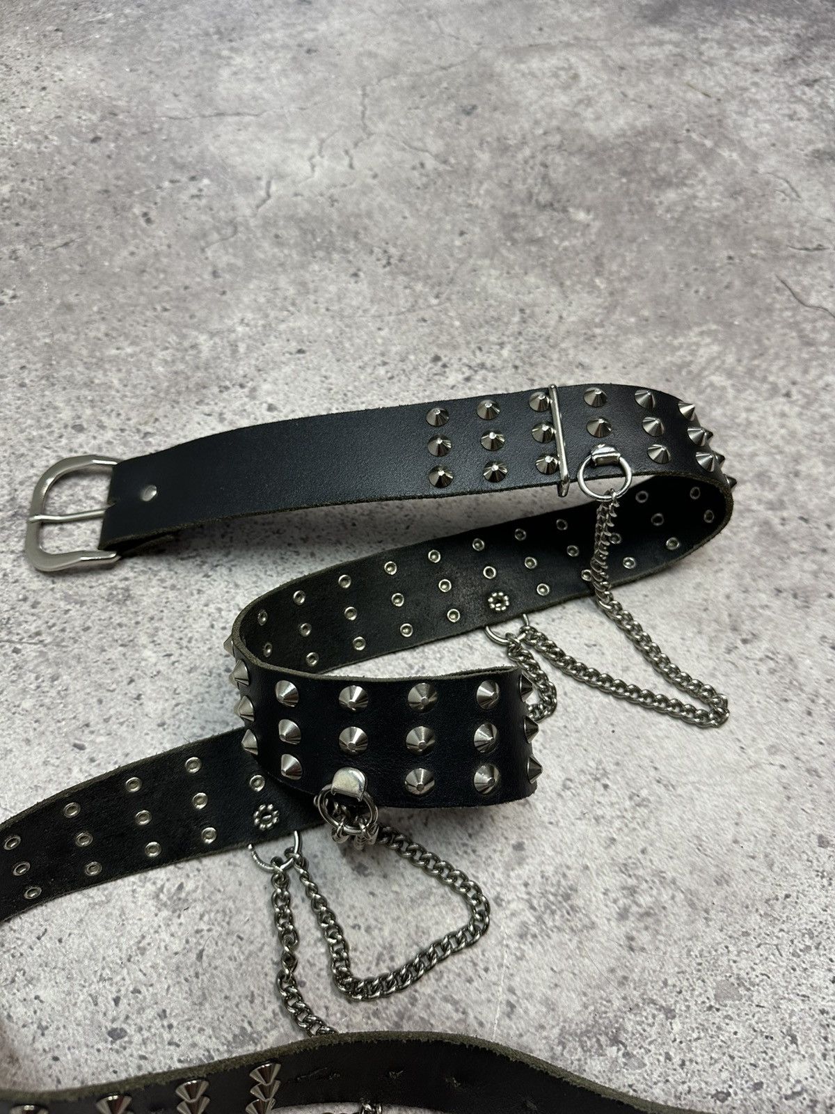 Hysteric Glamour Vintage Y2K Zip Waist Rick Owens Style Punk Leather Belt Size 34 - 9 Thumbnail