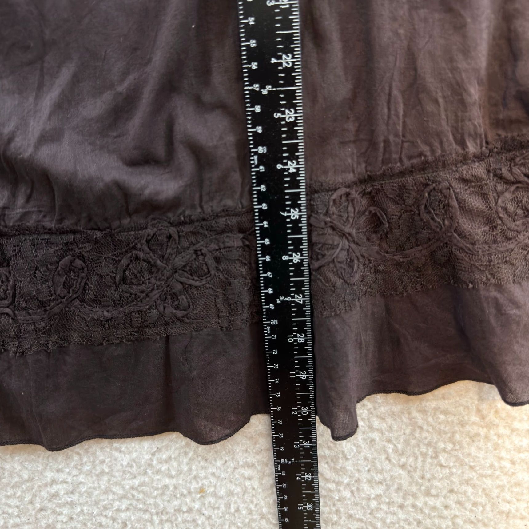 Acme Clothing VINTAGE Deadstock Y2K Camisole Top Brown Grunge Whimsigoth Shirt Womens Size S / US 4 / IT 40 - 6 Thumbnail