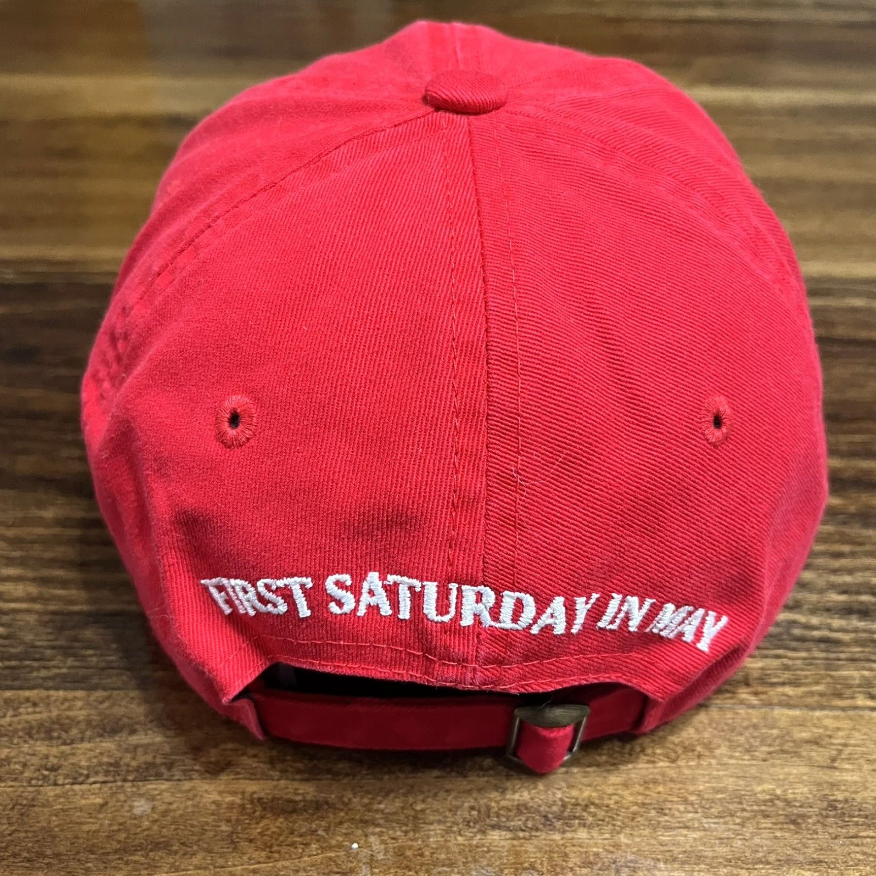 Vintage Main Gate Kentucky Derby Hat Cap Strap Men’s Red Cotton Embroidered Baseball Cap USA 90s Outdoor Adjustable One Size Mens Size ONE SIZE - 3 Thumbnail