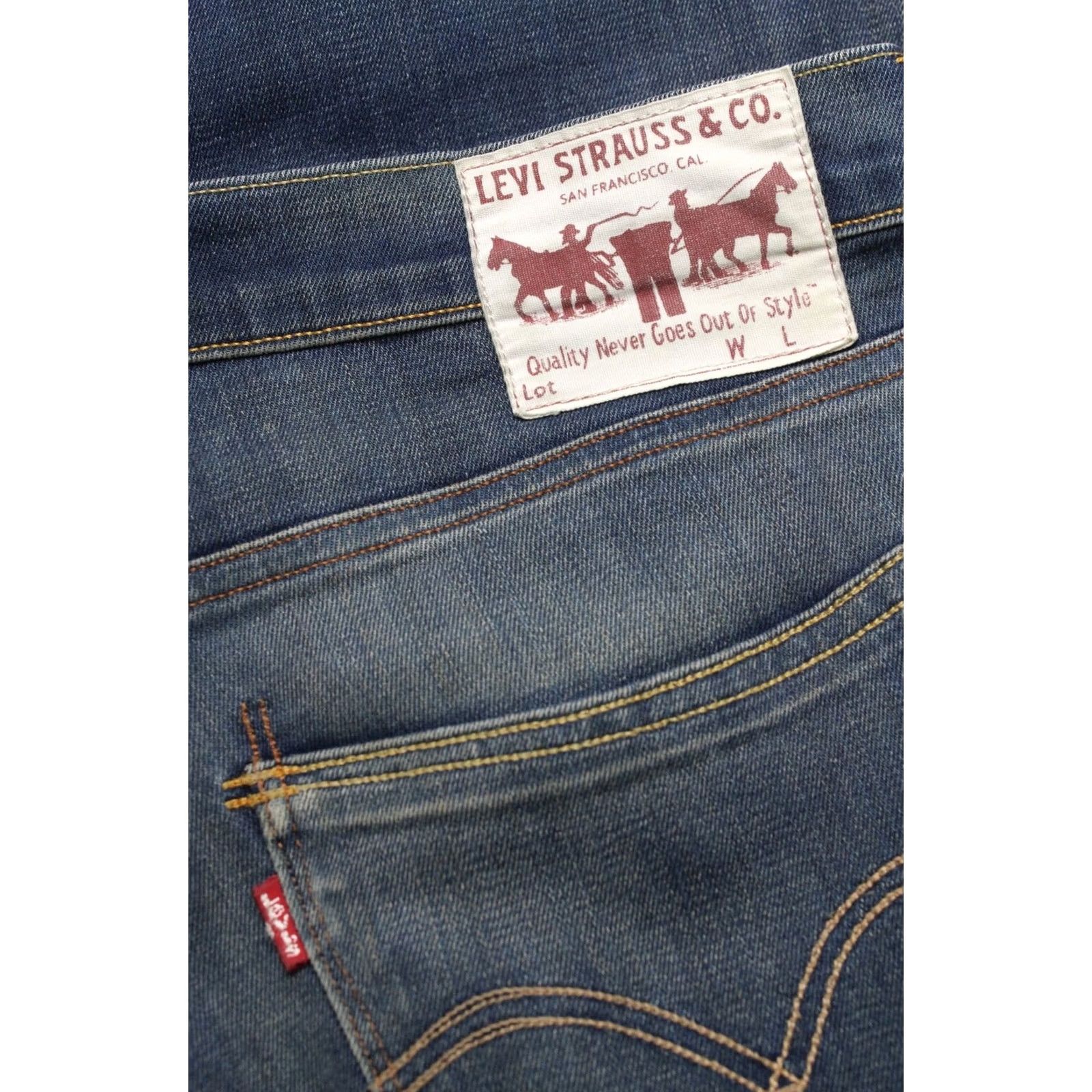 Levi's LEVI'S Jeans Slim Fit Whiskers Faded Blue Denim Men W32/L34 Jeans Slim Blue Whiskers Faded Denim Men W32/L34 Size US 32 / EU 48 - 7 Thumbnail
