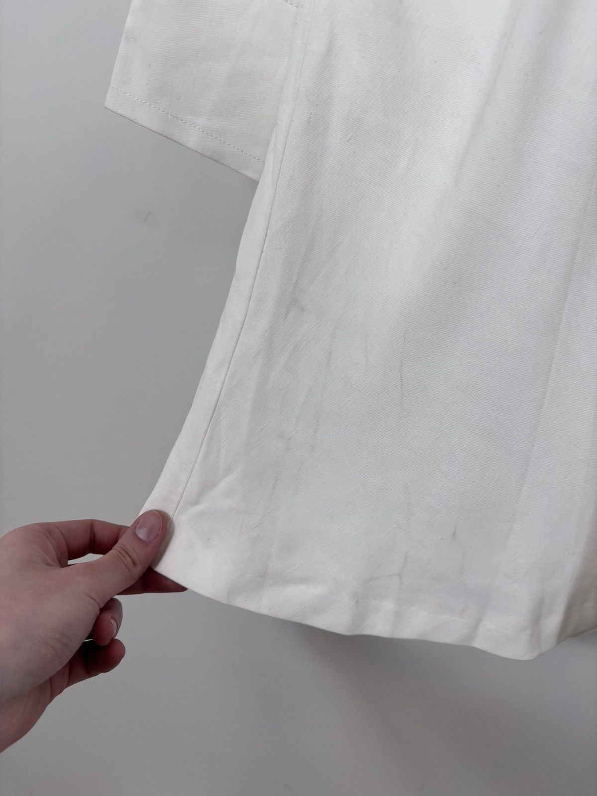 Sandro Sandro Paris Celia NWT Women’s White Ecru Linen Dress Size XS / US 0-2 / IT 36-38 - 4 Thumbnail