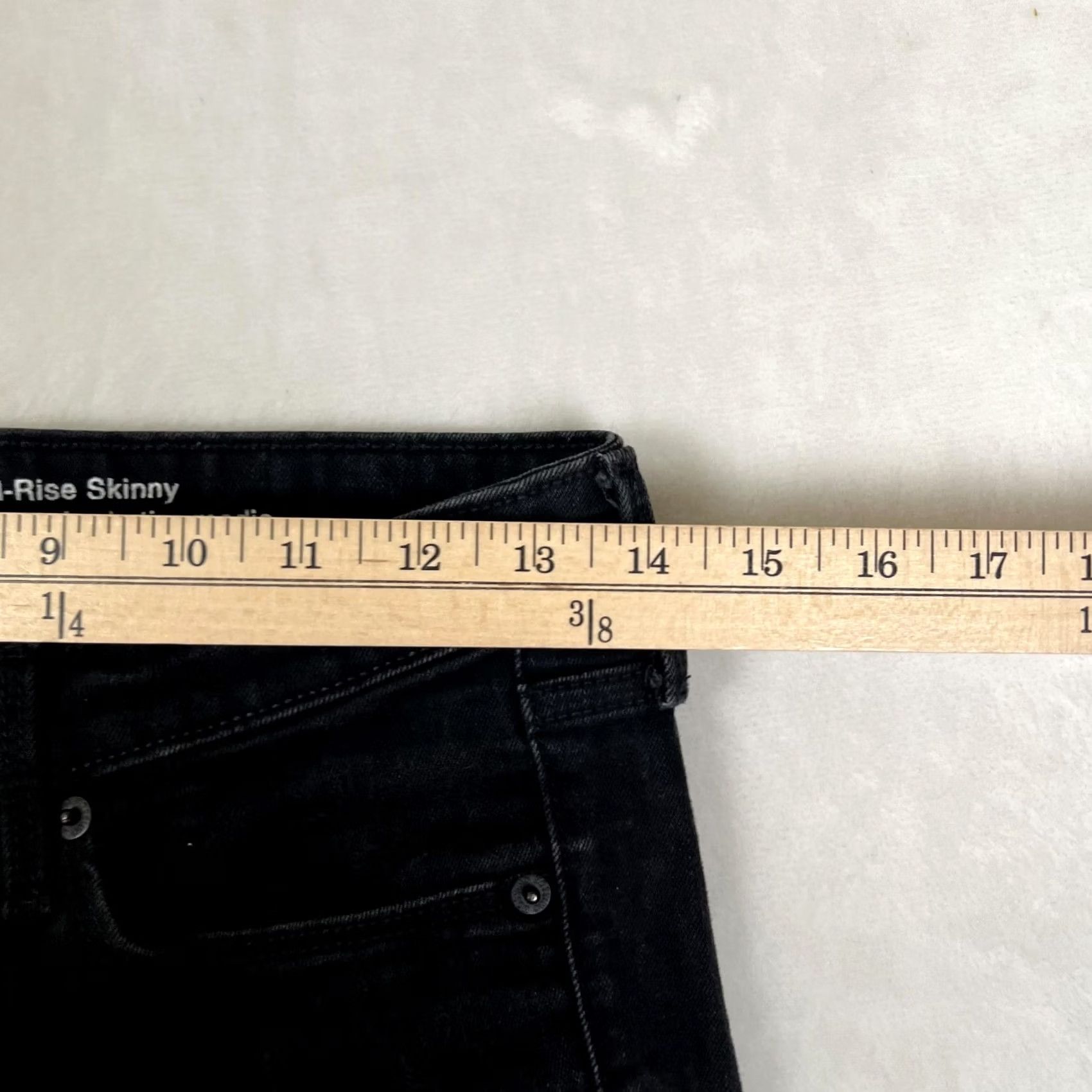Mossimo Mossimo Skinny Jeans Womens 00/S Black Charcoal Wash Stretch Denim Y2K Size 24" / US 00 / IT 34 - 4 Thumbnail