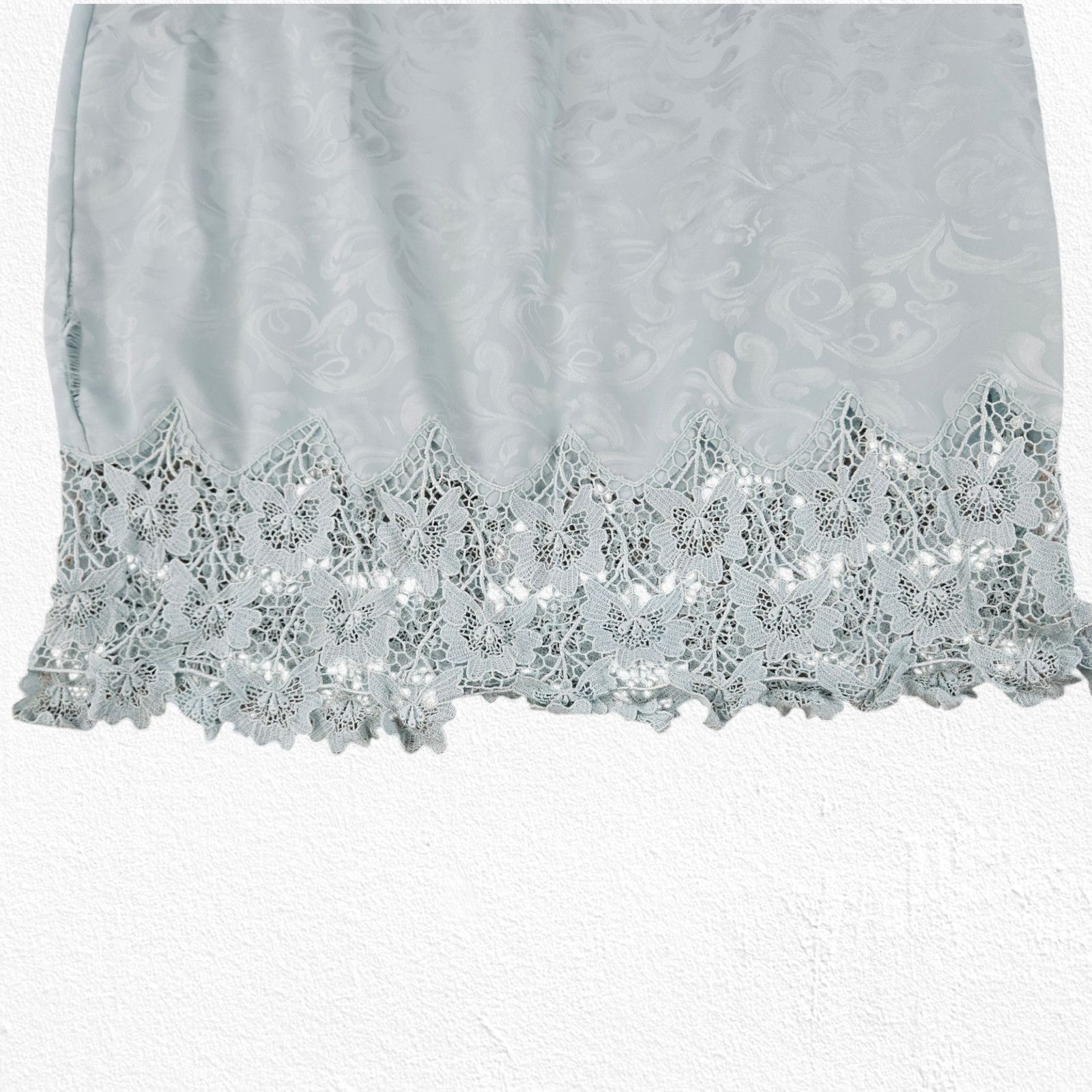 Vintage Vintage Light Blue Floral Jacquard Blouse Skirt Set Size 8 Size 30" / US 8 / IT 44 - 8 Thumbnail