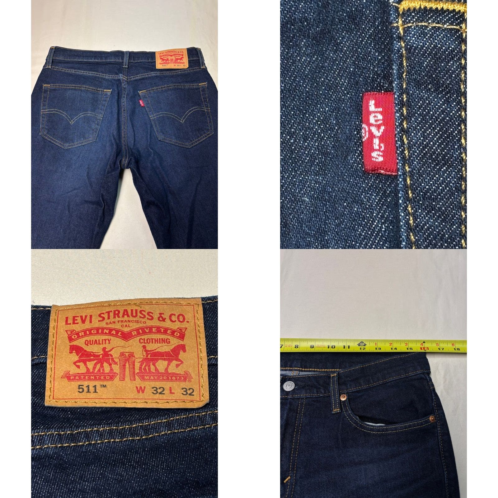 Vintage Levi Strauss Co Levi's 511 Jeans Slim Dark Wash 32x32 Mens Straight Denim Pocket Zipper Button Clothing Collection 500 Series Size US 32 / EU 48 - 8 Thumbnail