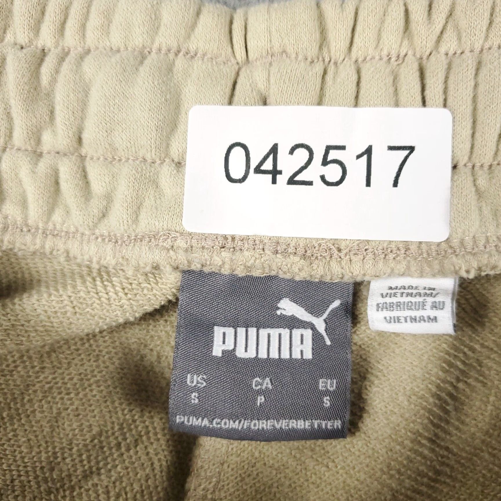 Puma Puma Sweat Shorts Mens Small Beige Sports Running Training Size US 29 - 7 Thumbnail