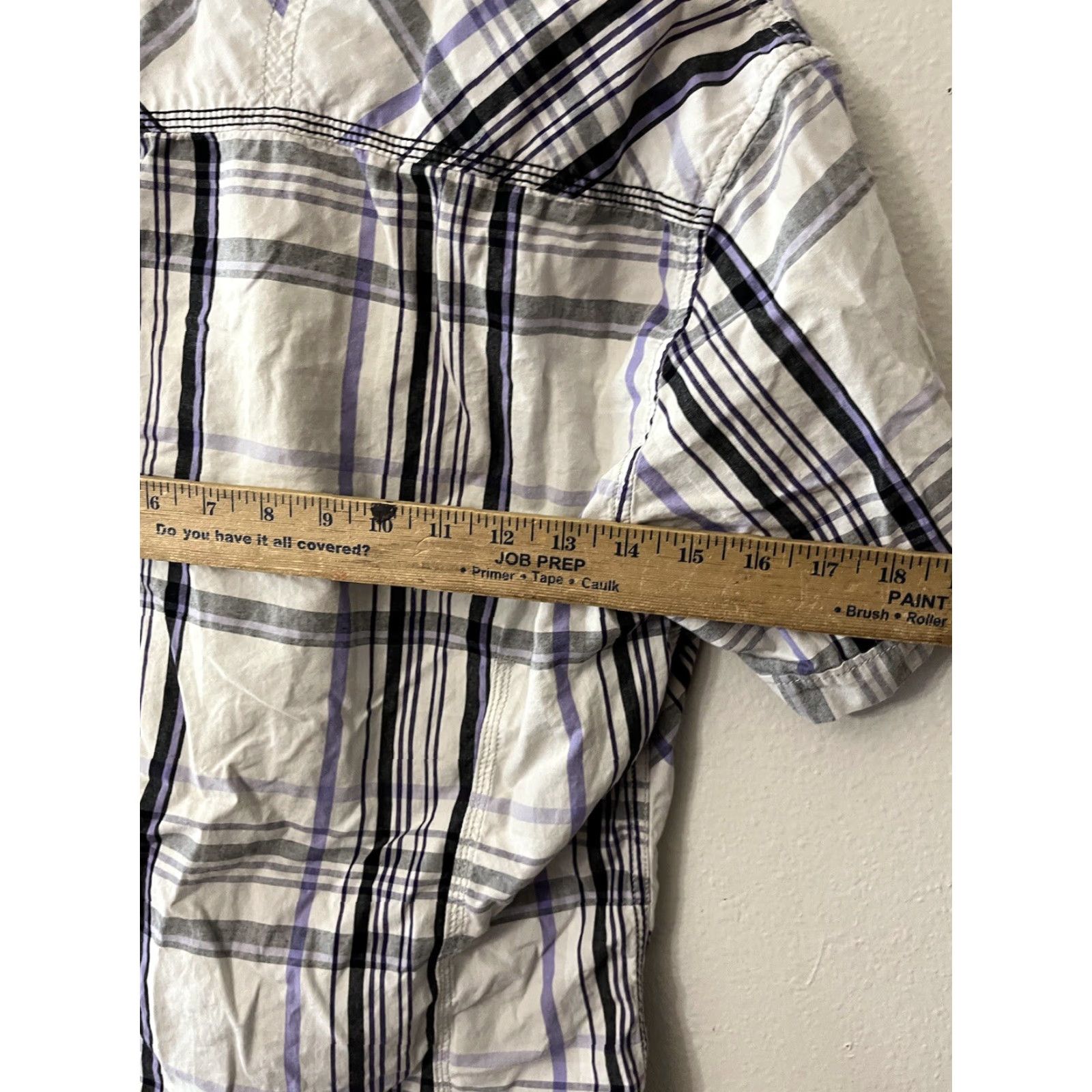 French Connection UK Style French Connection Multi Plaid Short Sleeve Button Up Pockets Men S Size US 29 - 4 Thumbnail