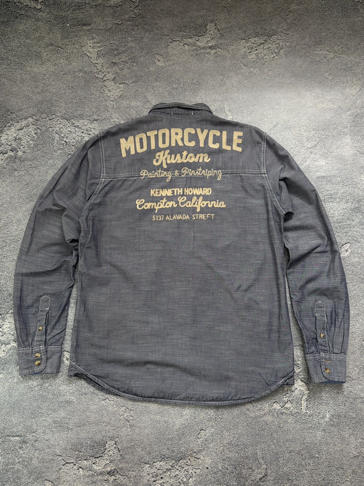 Von Dutch Von Dutch Kustom Kulture Shirt Grey Chambray Motorcycle XL Size US XL / EU 56 / 4 - 2 Thumbnail