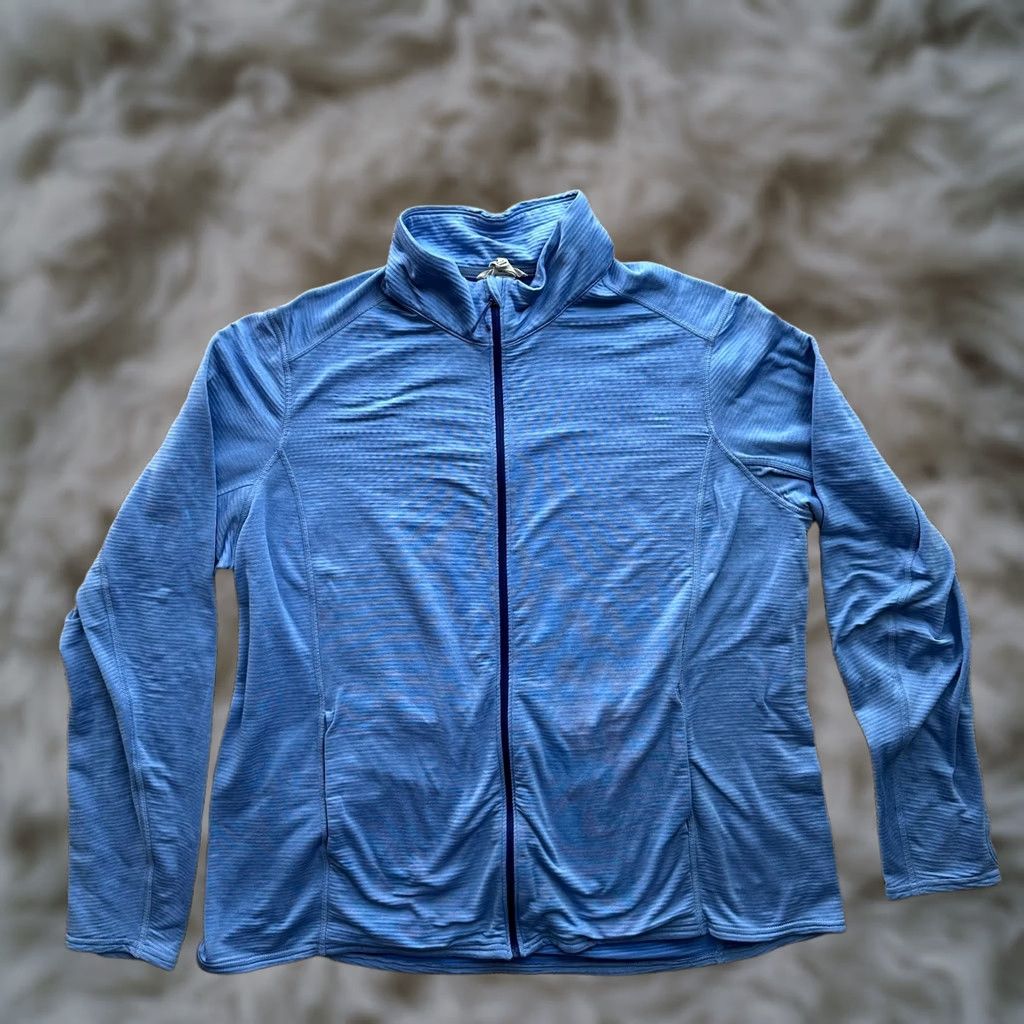 Vintage Duluth Sweater Womens 2XL Blue Fleece Full Zip Mock Neck Pockets Size XXL / US 16-18 / IT 52-54 - 1 Thumbnail