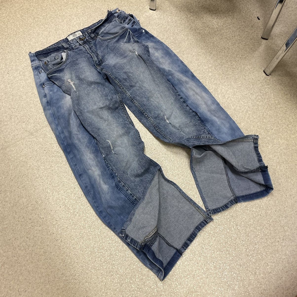 Handmade × Vintage blue rare handmade pants Size US 35 - 1 Thumbnail
