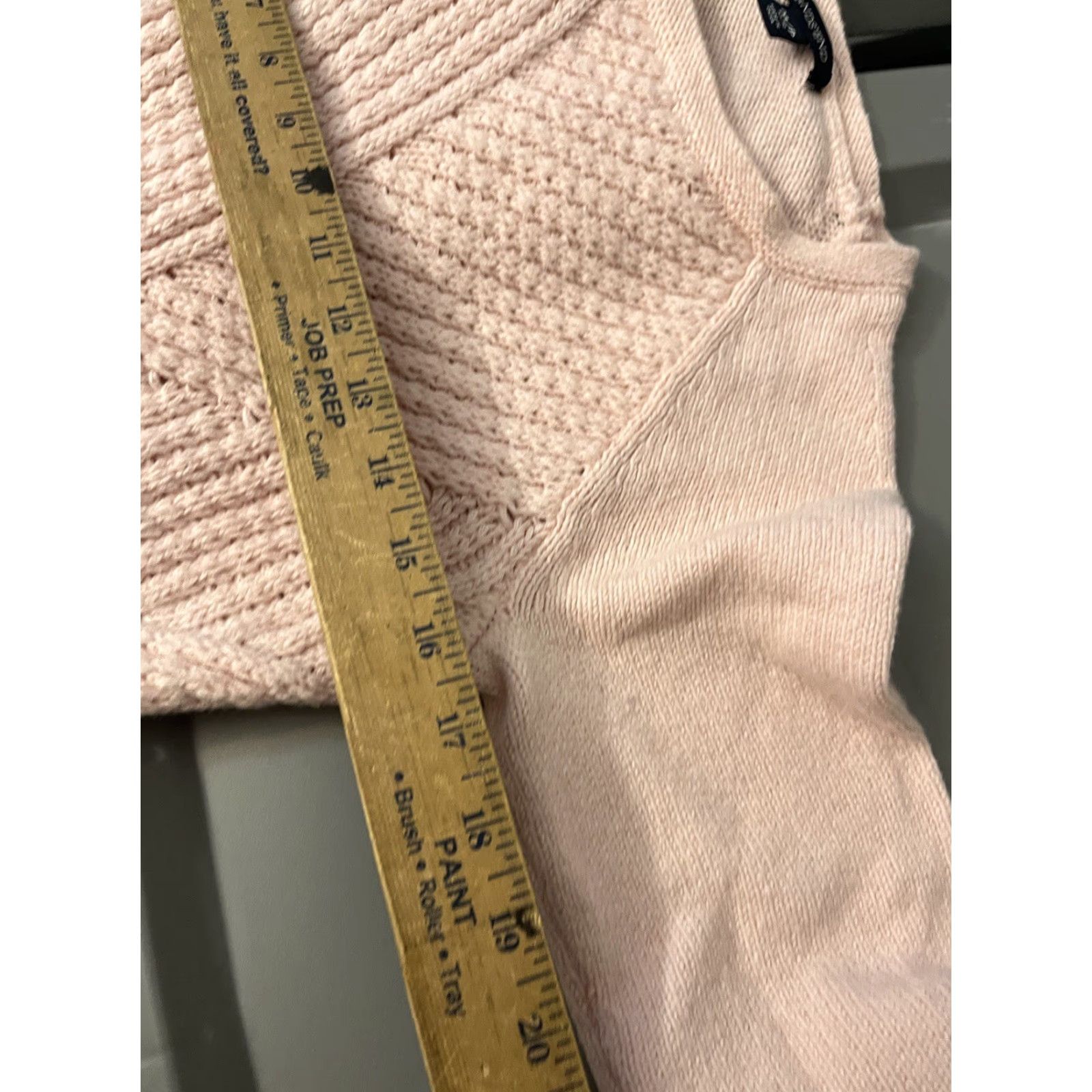 Lands' End Lands' End Women's Soft Pink Cable Knit Long Sleeve Pullover Sweater Size M/P Size M / US 6-8 / IT 42-44 - 5 Thumbnail