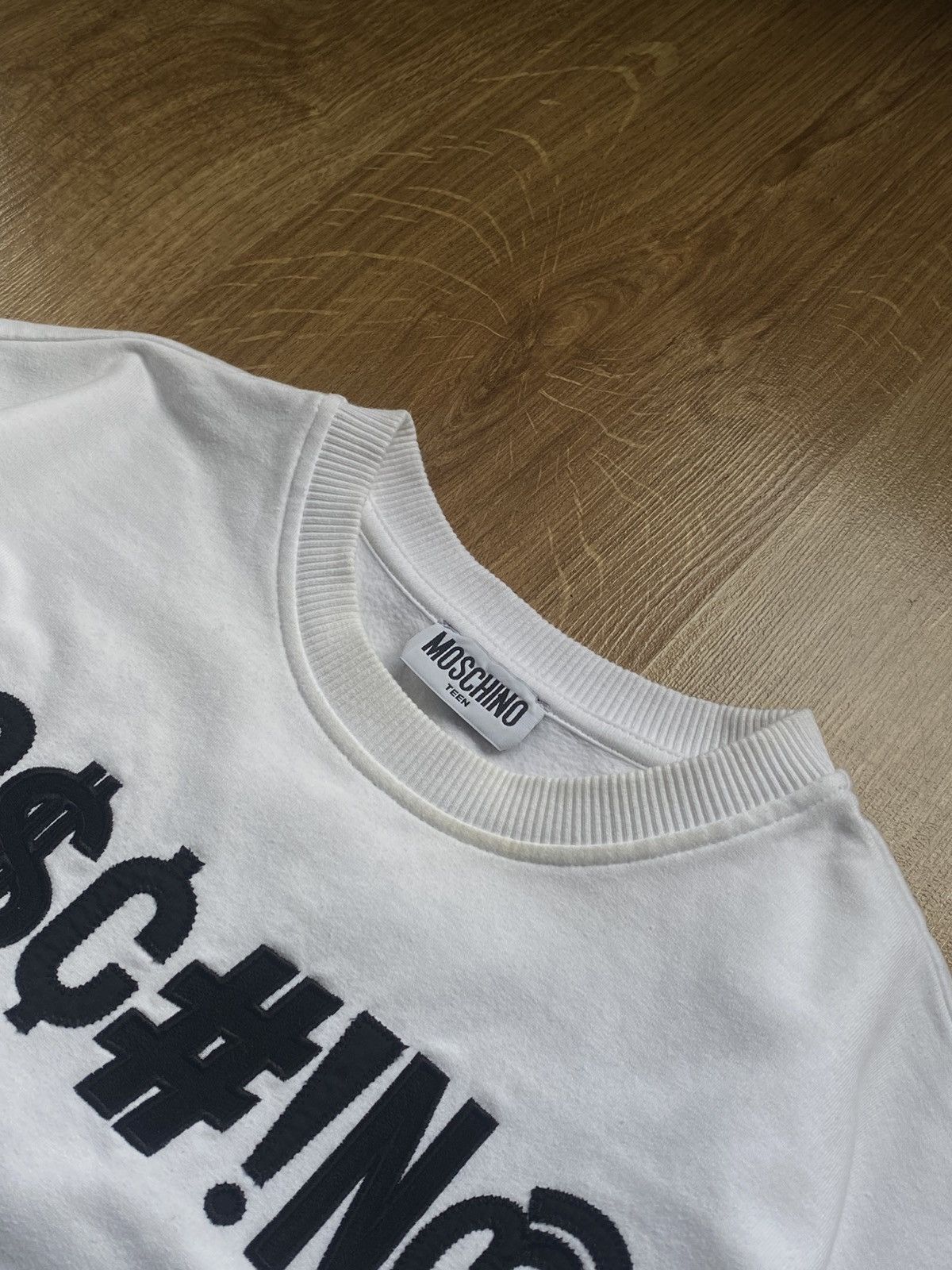 Moschino Moschino White Sweatshirt Pullover Jumper Hoodie Size S Size S / US 4 / IT 40 - 4 Thumbnail