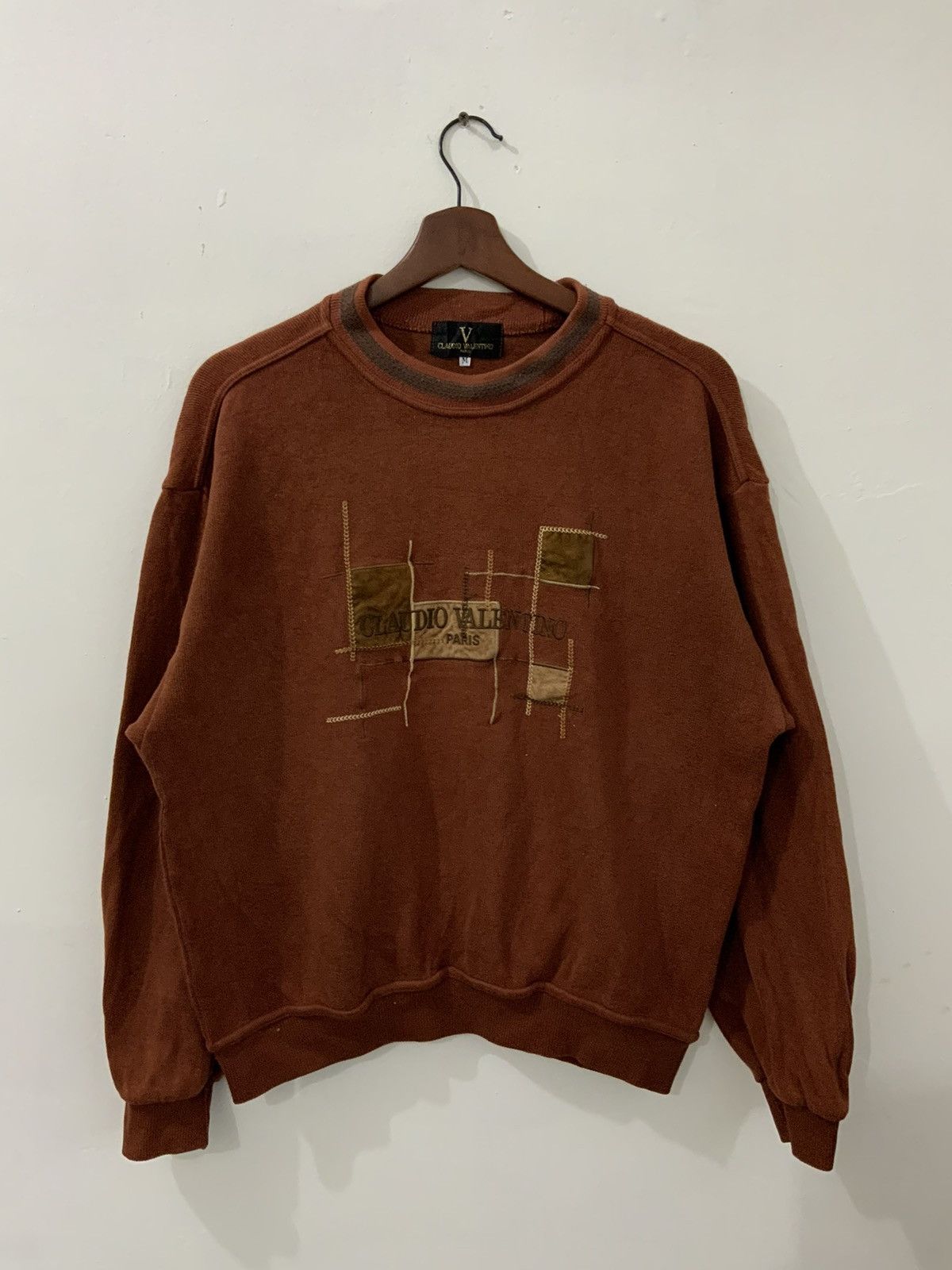 Japanese Brand Vintage Claudio Valentino Paris Sweatshirt Size US M / EU 48-50 / 2 - 1 Thumbnail