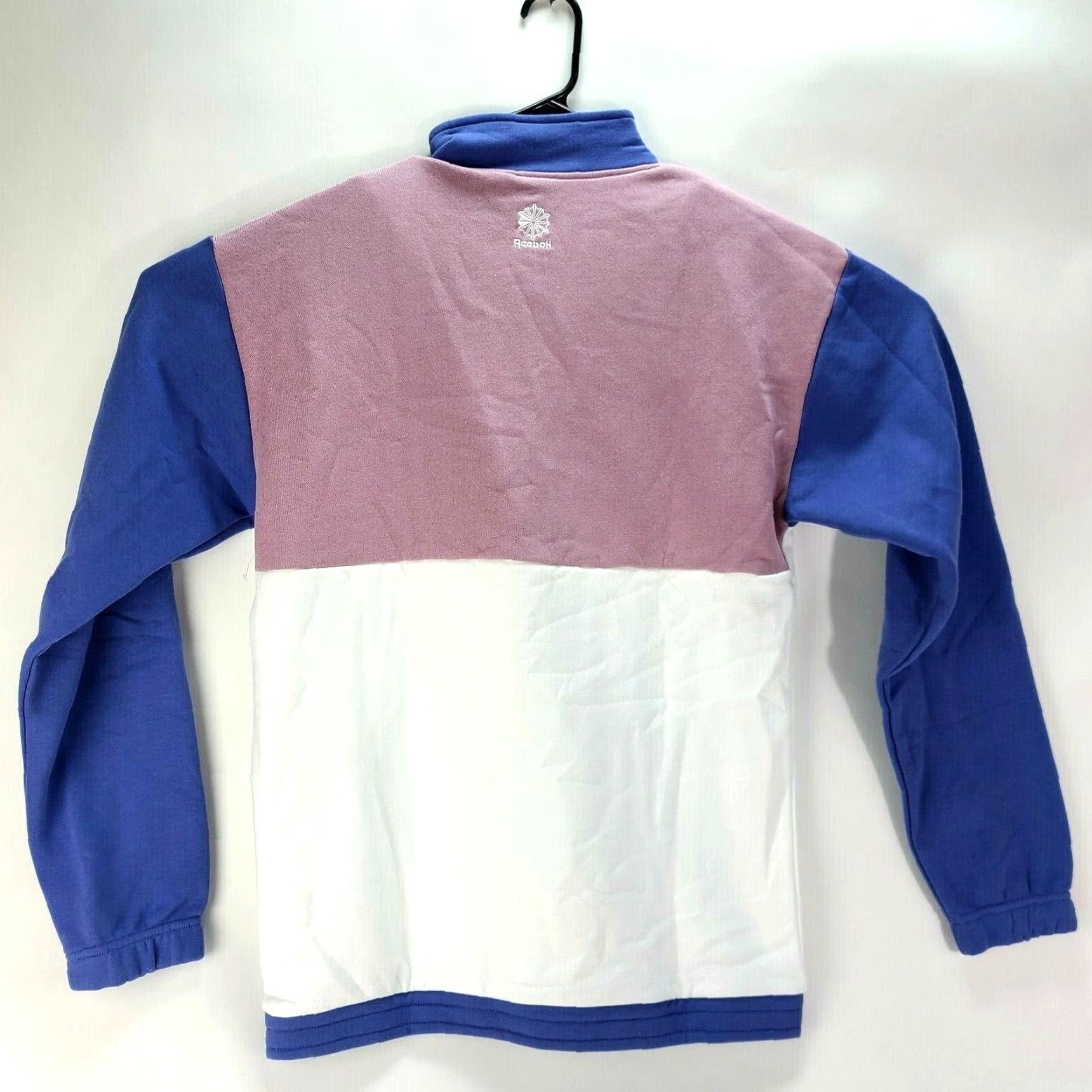 Reebok Reebok Pullover Sweatshirt Unisex Adults Size L 1/4 Zip Purple Blue Retro 80s Vintage Style Shirt Size US L / EU 52-54 / 3 - 7 Thumbnail