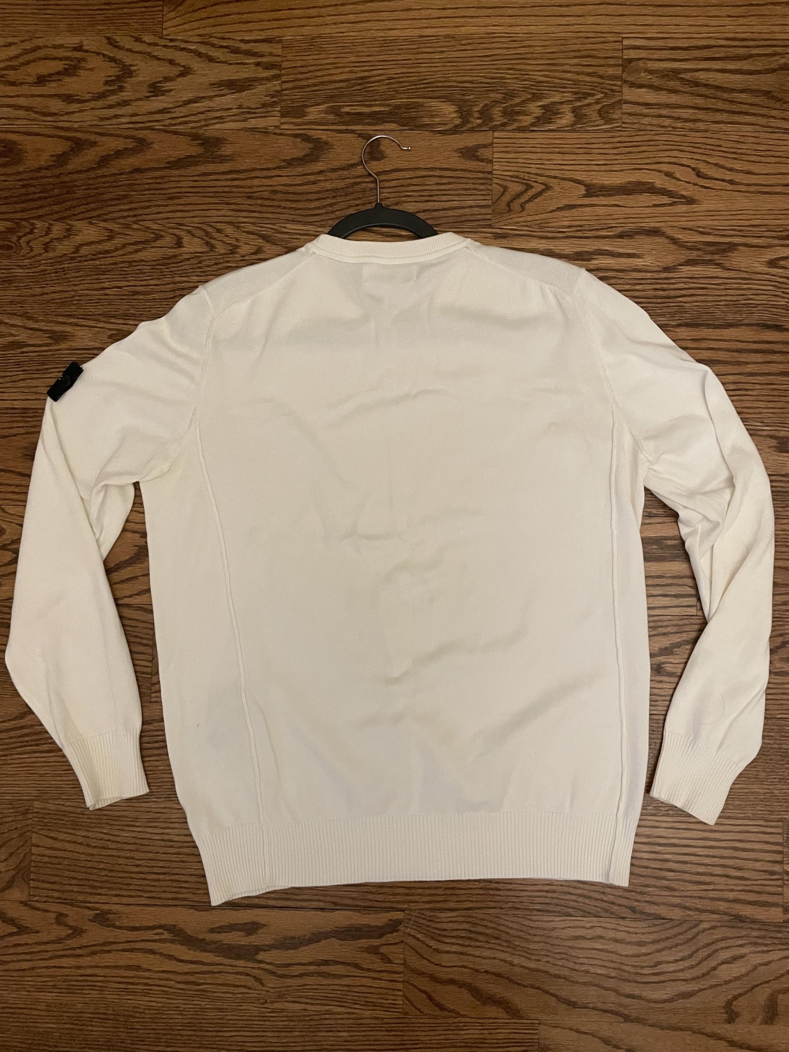 Stone Island Stone Island Patch White Knit Sweater Size US M / EU 48-50 / 2 - 3 Thumbnail